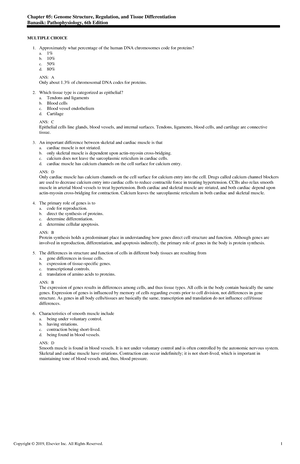 Exam View - Chapter 03 - PATHOPHYSIOLOGY - Copyright © 2019, Elsevier ...