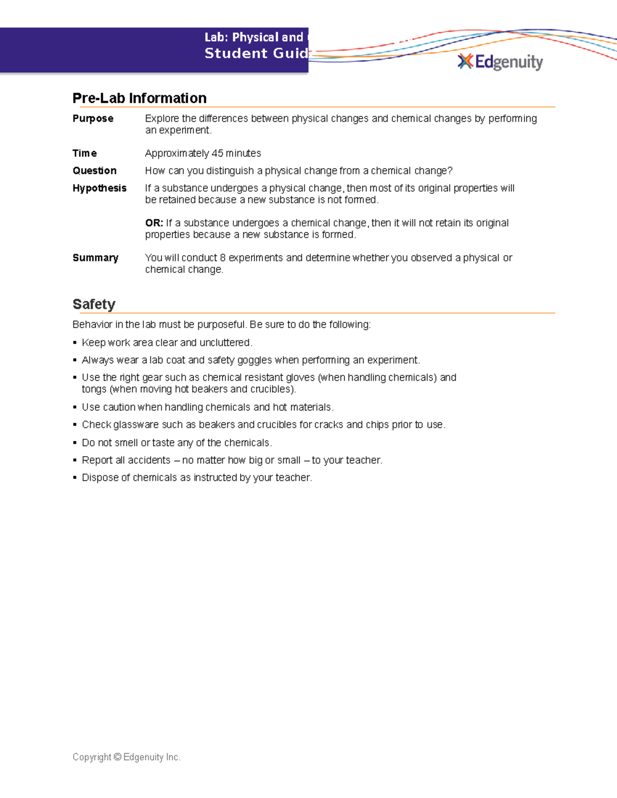 Edgenuity chemistry answers