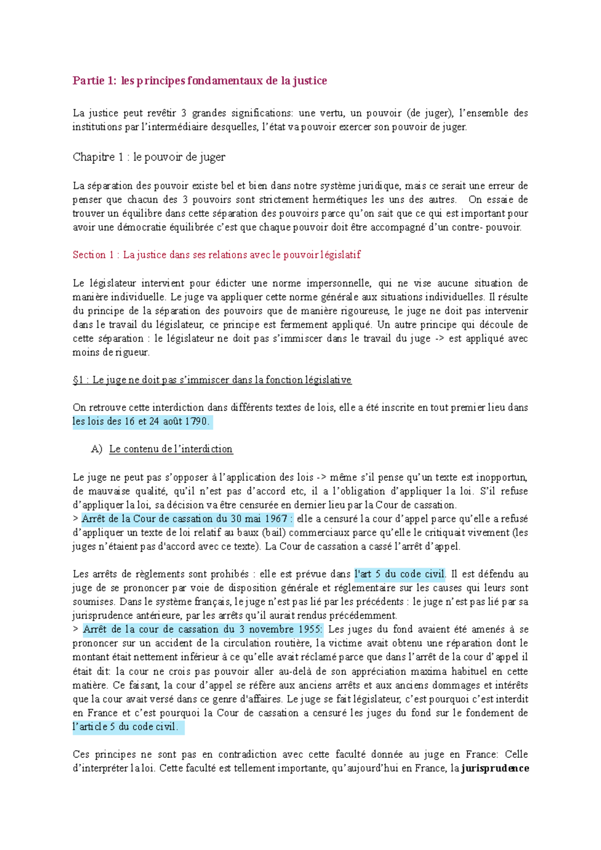 TGJ Partie 1 Chap 1 - Partie 1: les principes fondamentaux de la ...