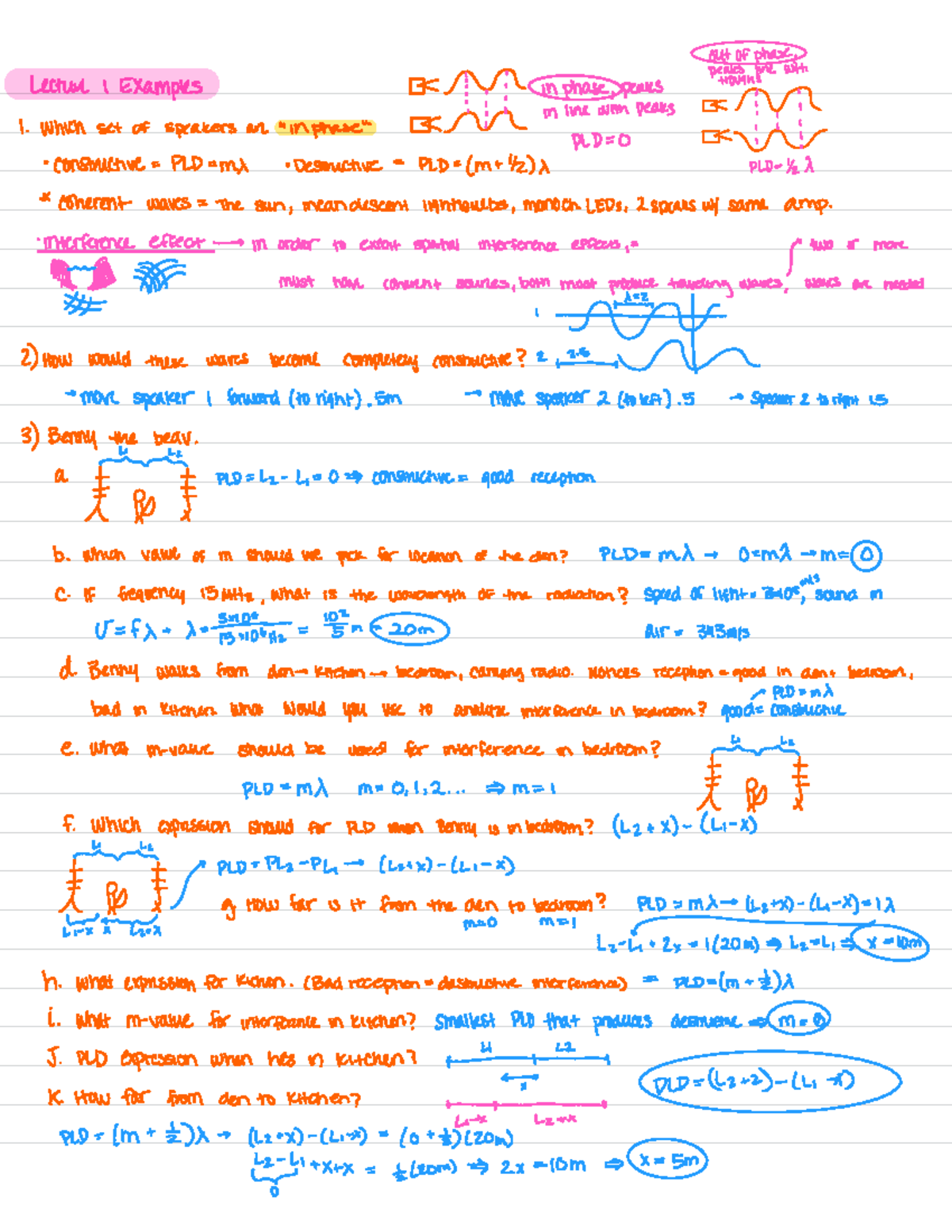 General Physics Notes - out of phase , peaks line with Lecture 1 ...