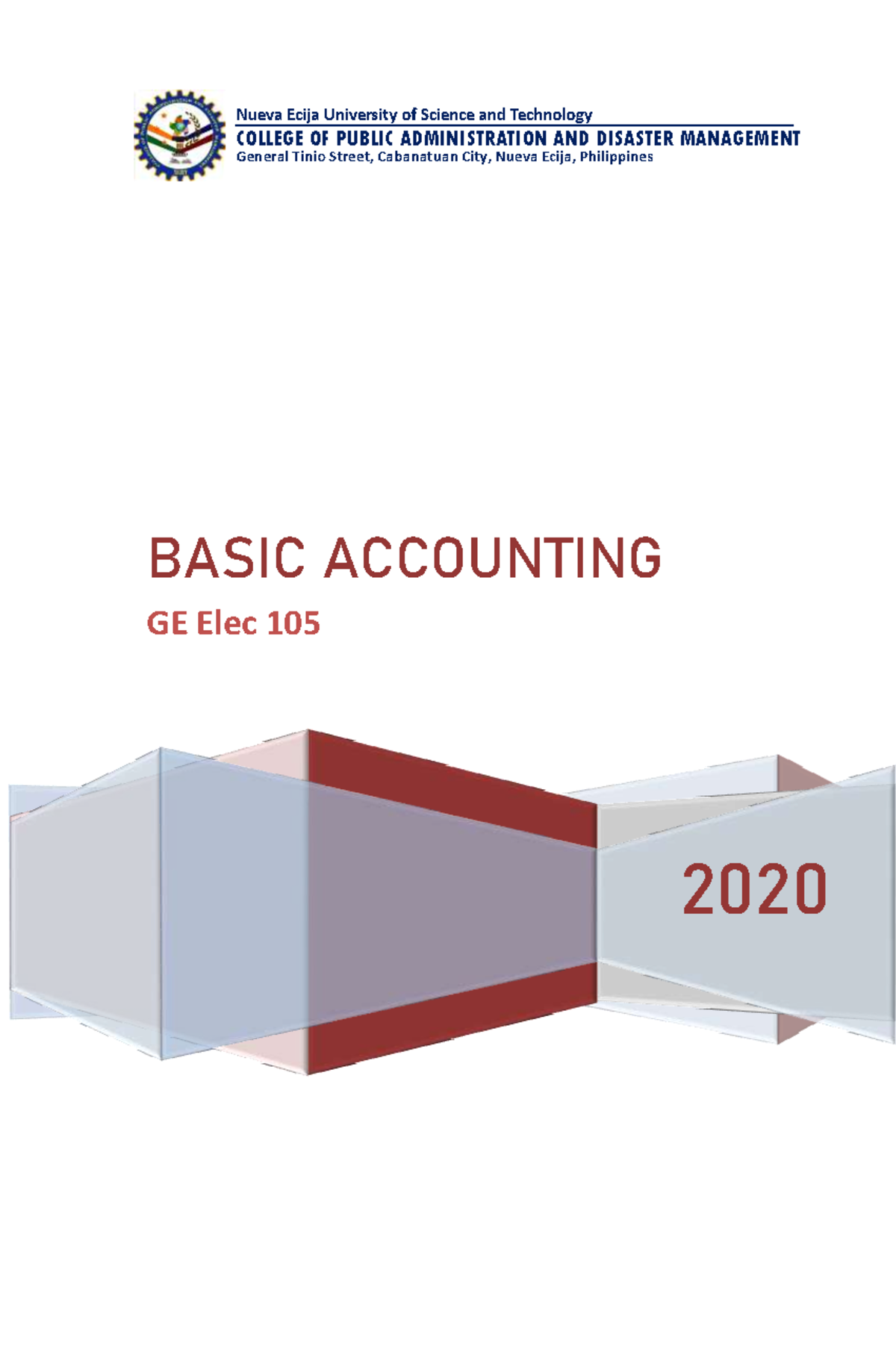 Basic Accounting Chapter 1 - 2020 BASIC ACCOUNTING GE Elec 105 General ...