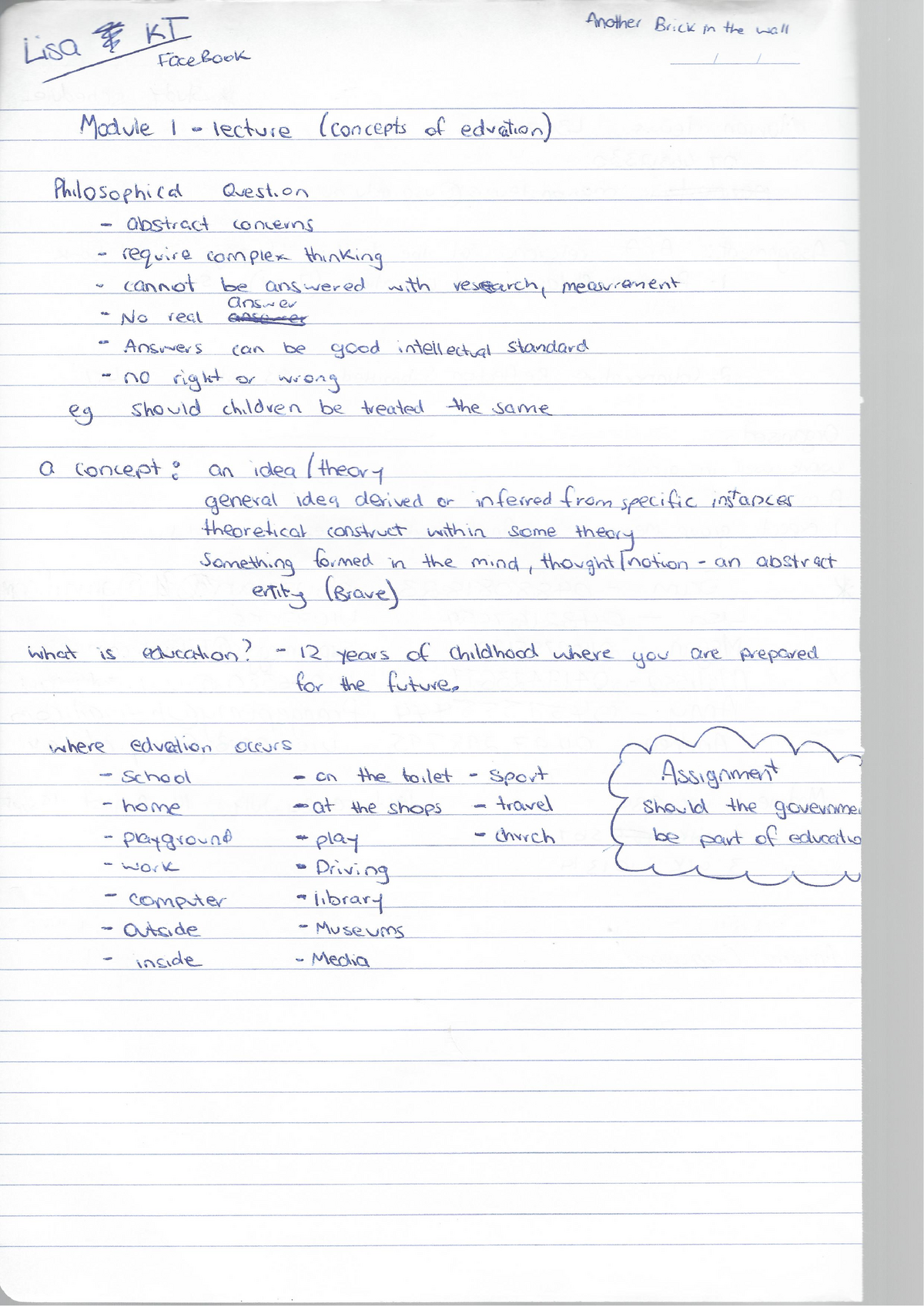 Lecture Notes, Lectures 1-10 - Notes Made In Class - MOdU‘W ‘ ‘P \Ed ...