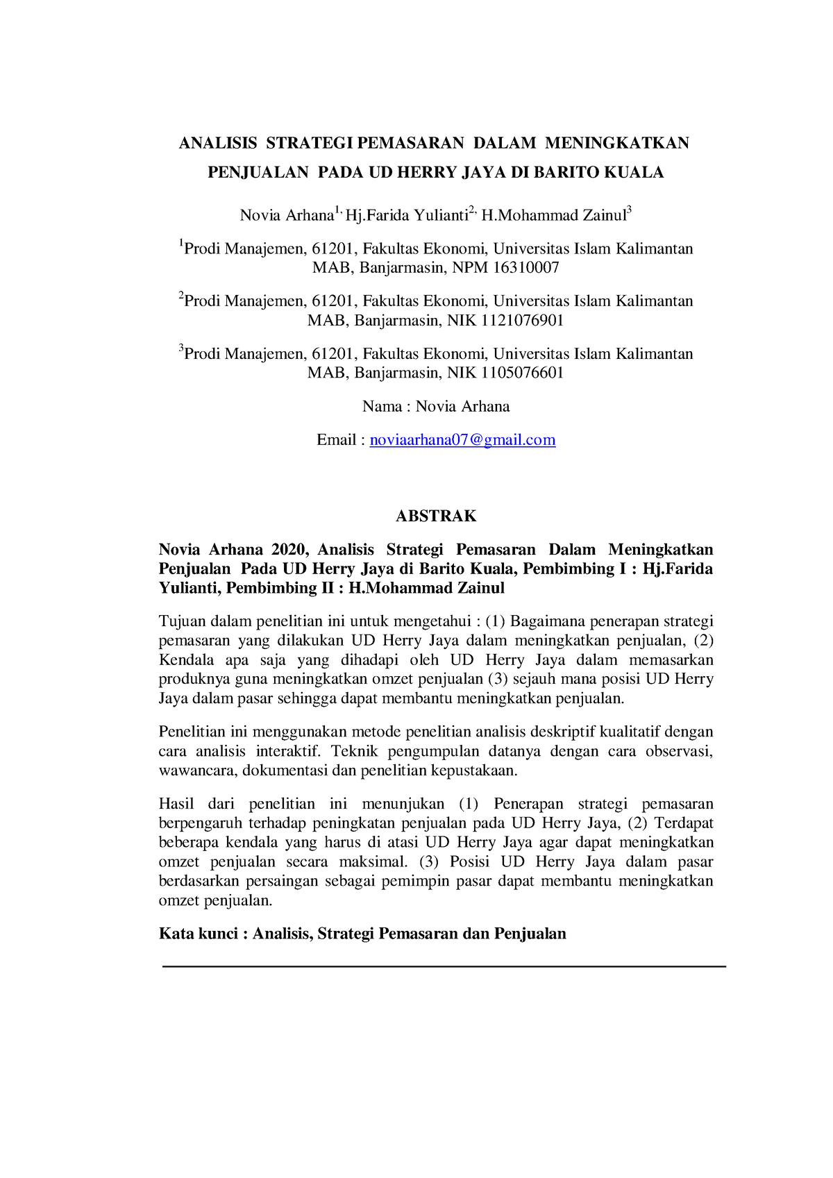 PDF Artikel VIA - ANALISIS STRATEGI PEMASARAN. DALAM. MENINGKATKAN ...