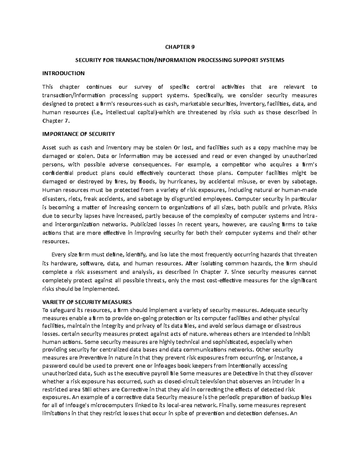 Ais-9 scan - Grade: 1.6 - CHAPTER 9 SECURITY FOR TRANSACTION ...