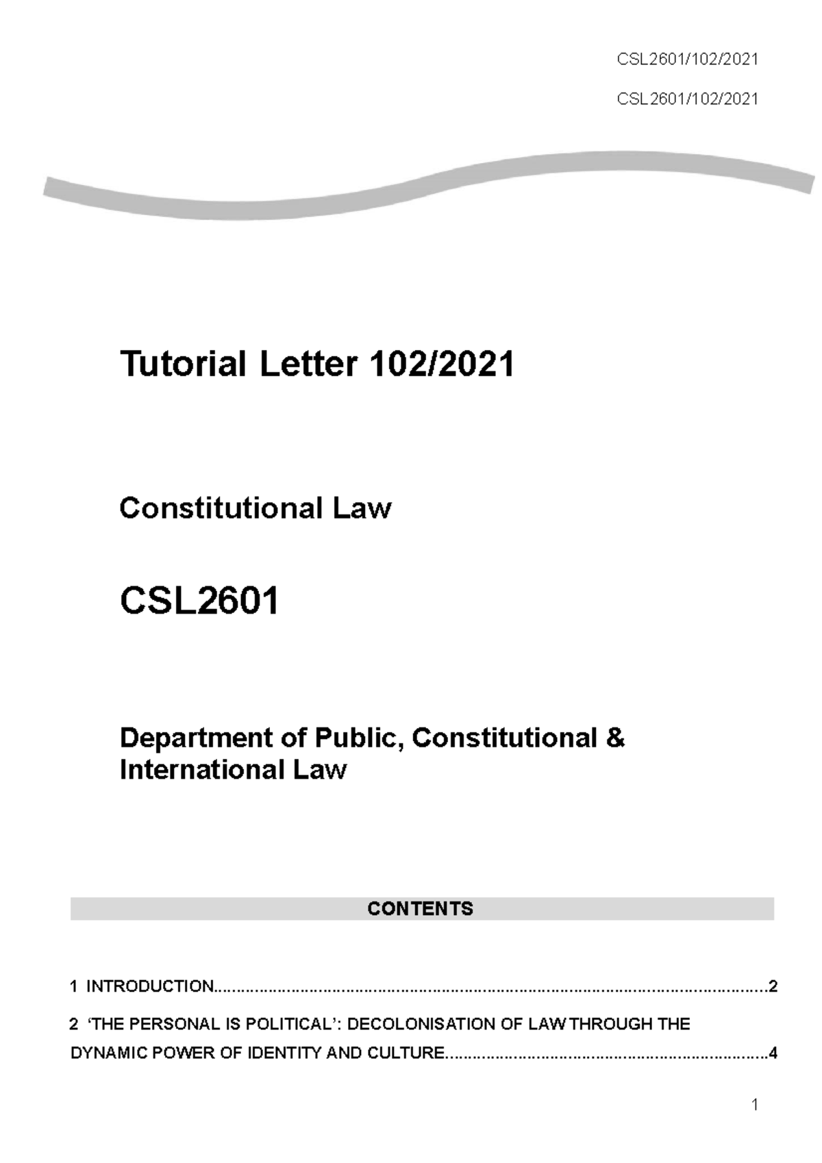 CSL Questions in Study Guide 20Aug 2020 CSL2601 Unisa Studocu