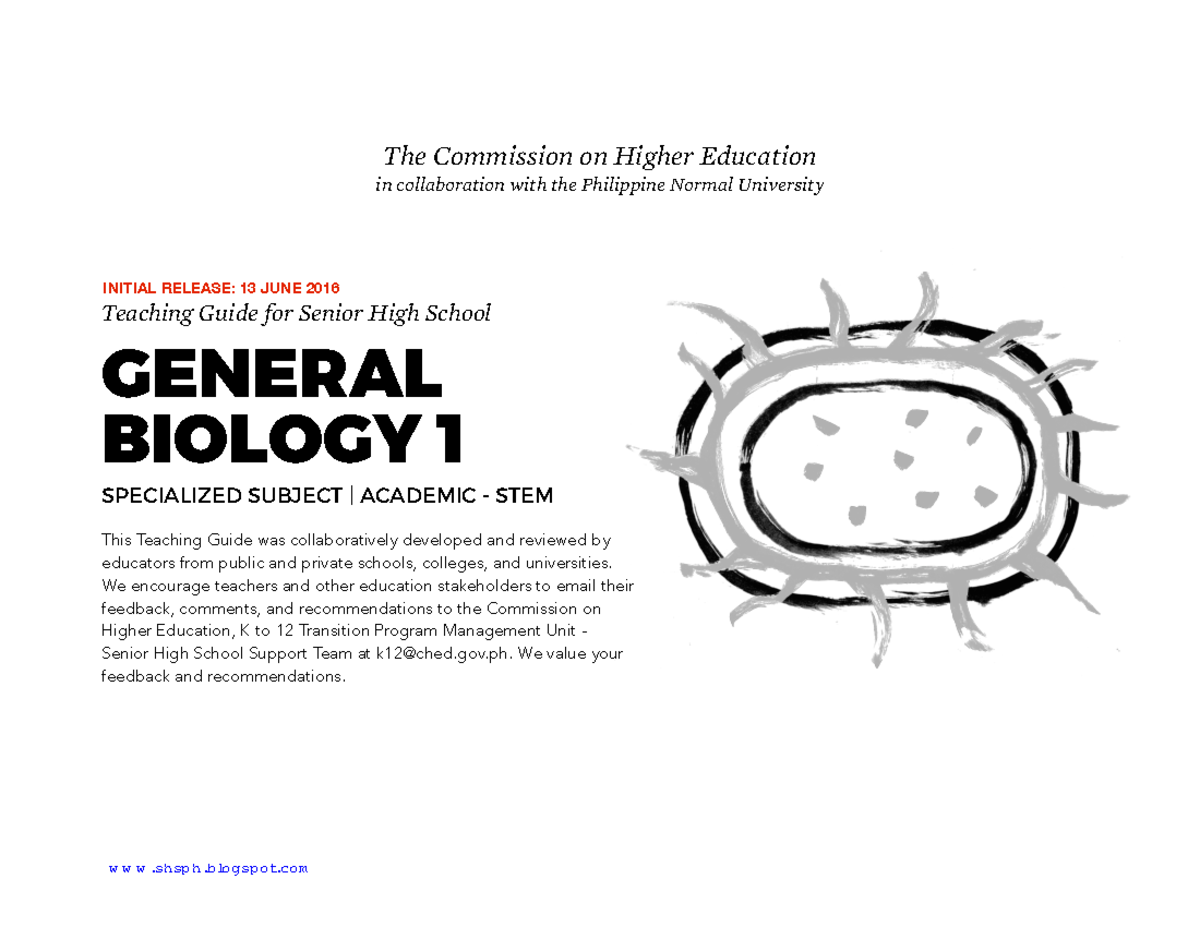 General Biology Teaching Guide - Teaching Guide for Senior High School ...