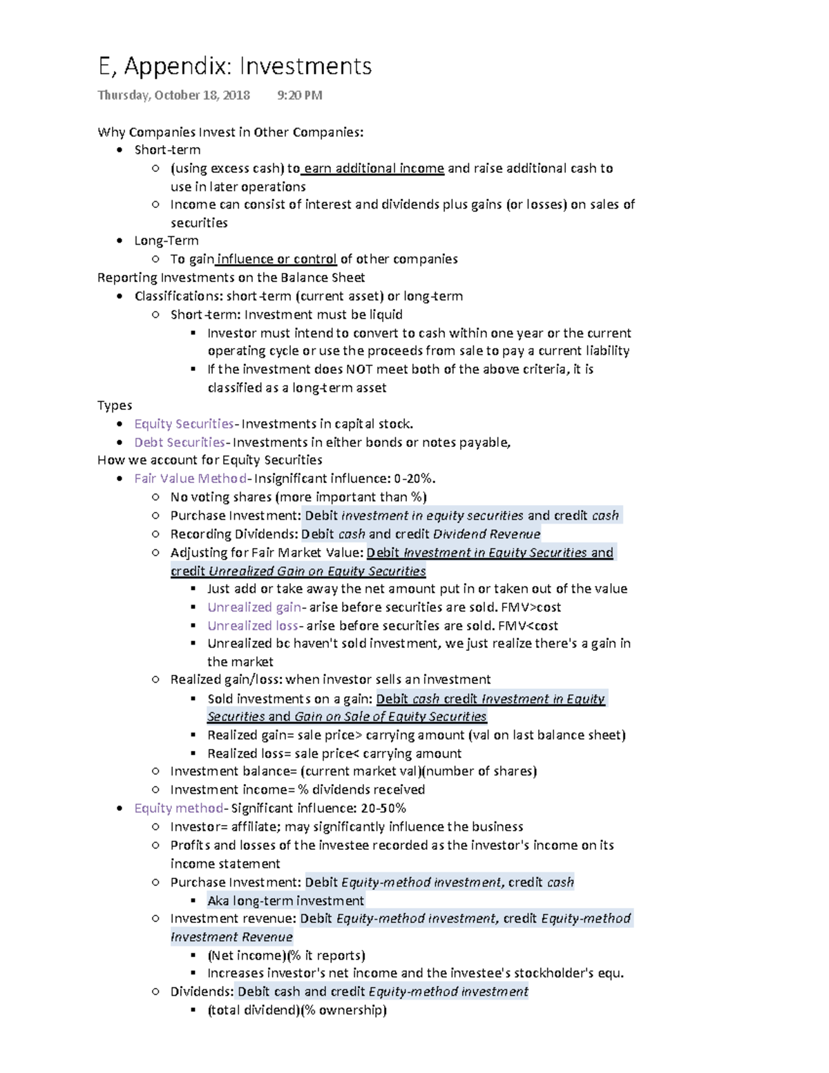 Appendix E Indicies - Lecture notes Date is shown for Fall. - Warning ...