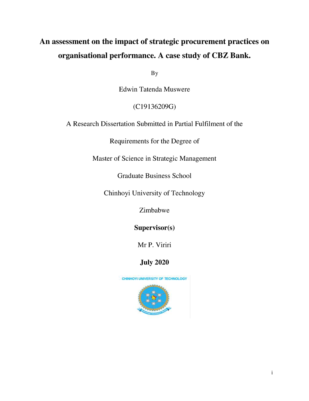 dissertation on procurement