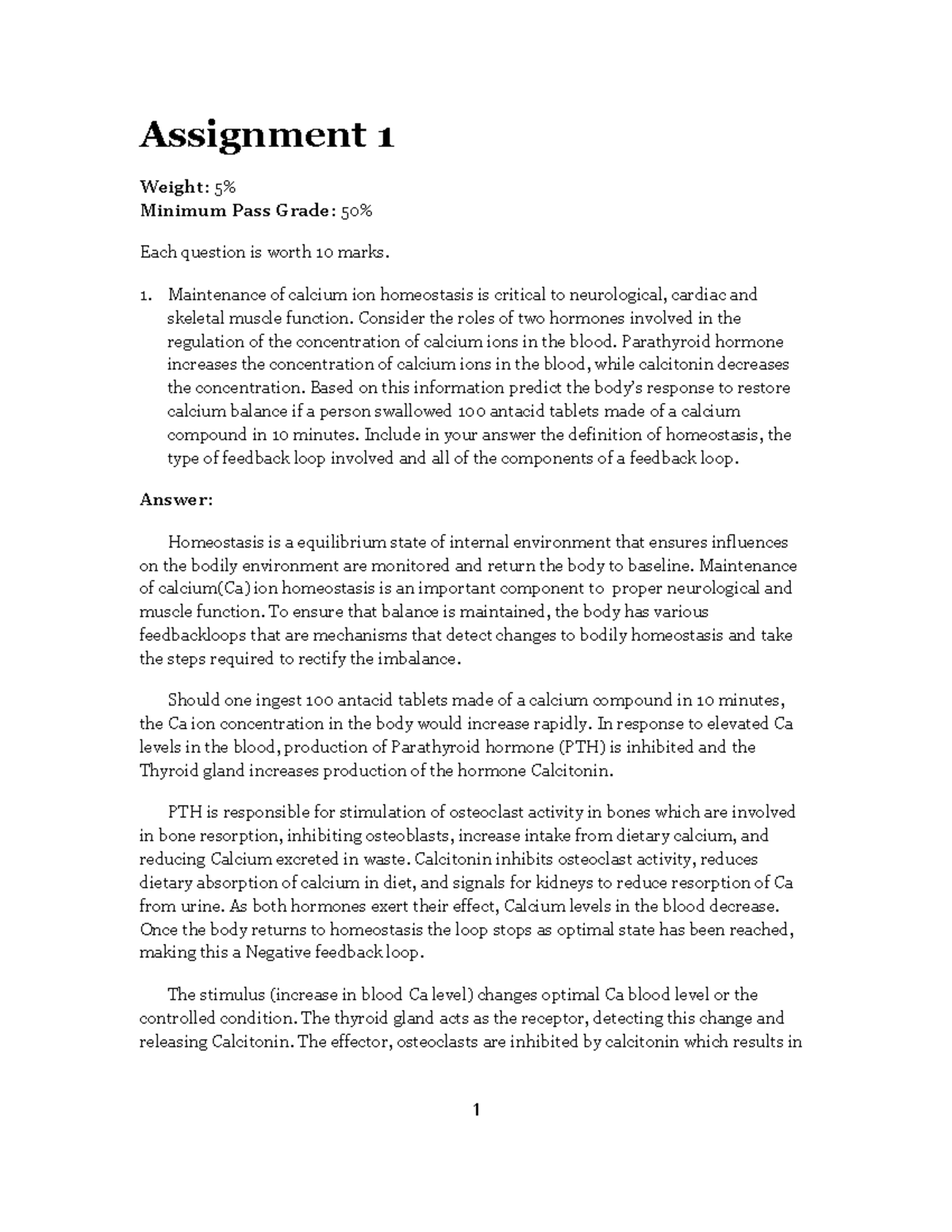 Assignment 01 pdf - Assignment 1 Weight: 5% Minimum Pass Grade: 50% ...