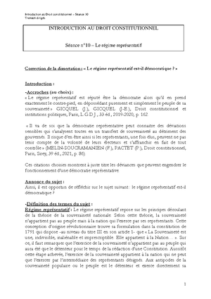 Dissertation - TD Droit Constitutionnel - L'etat Fédéral (plan Très ...