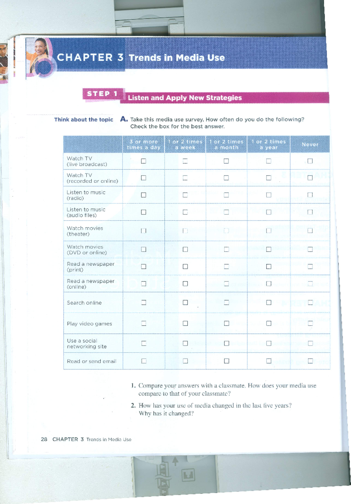 Unit 2,3,4 Coursebook - Listening AE1 - Studocu