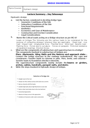 Introduction to Bridge Engineering - BRIDGE ENGINEERING Topics Covered ...