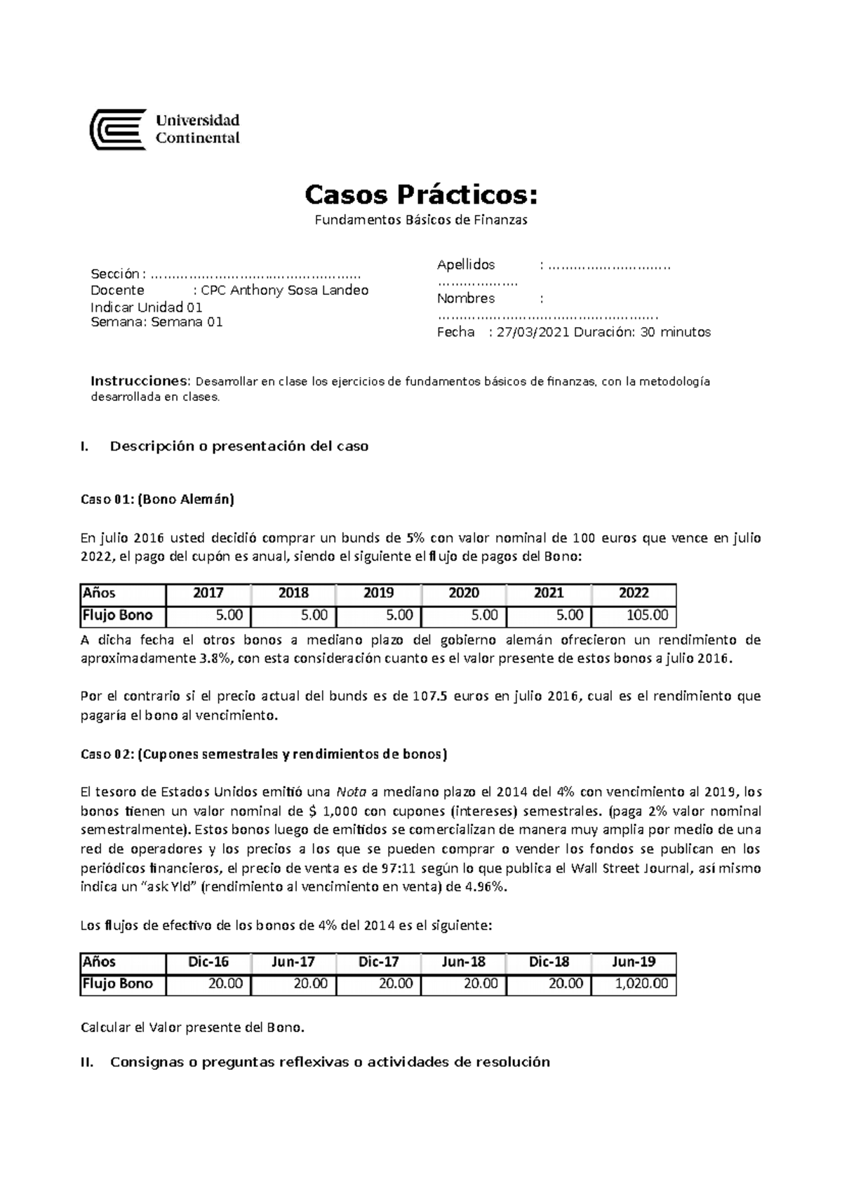 Casos Practicos Semana 01 Adicional - Casos Prácticos: Fundamentos ...