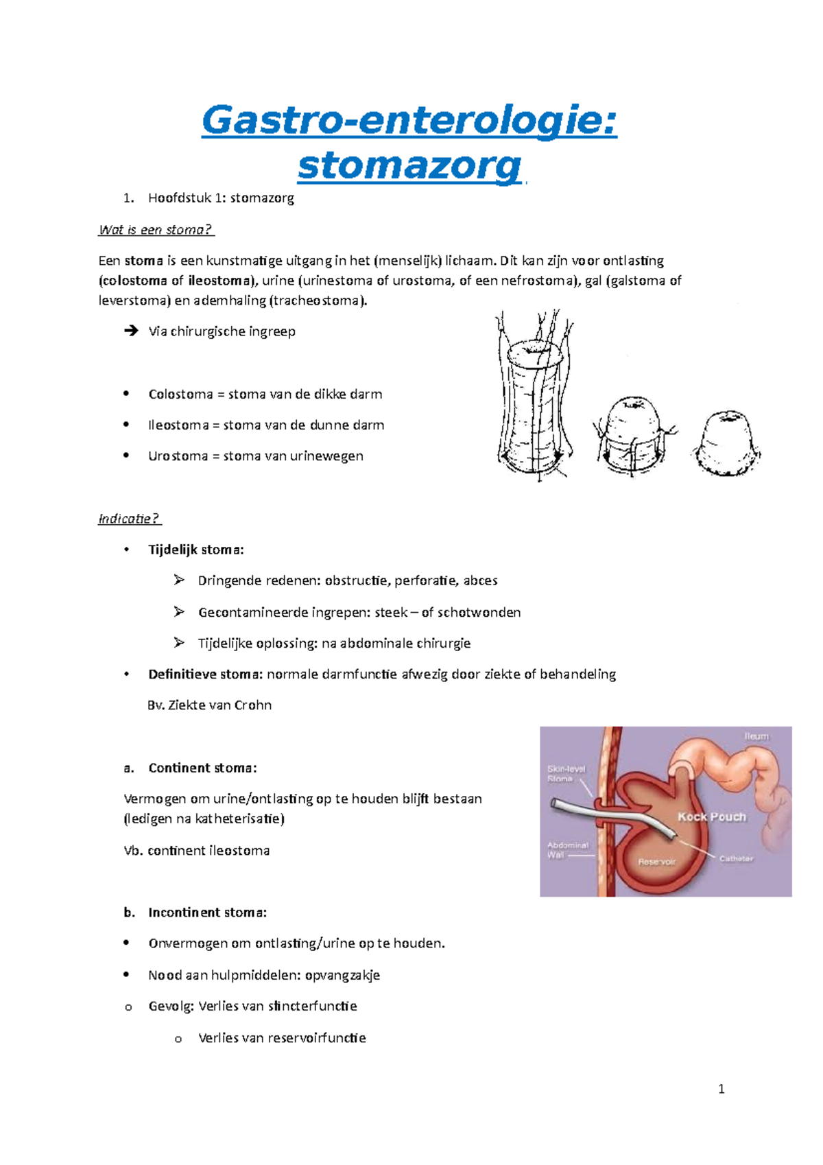 Gastro Enterologie Stomazorg - Gastro-enterologie: Stomazorg Hoofdstuk ...