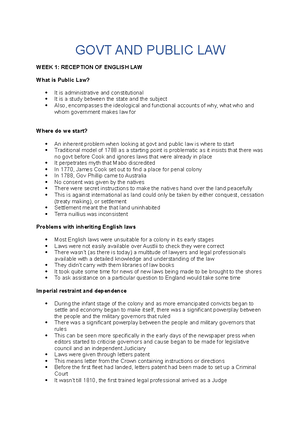 Gov and Public Law notes - CONSTITUTIONALISM AND THE RULE OF LAW ...