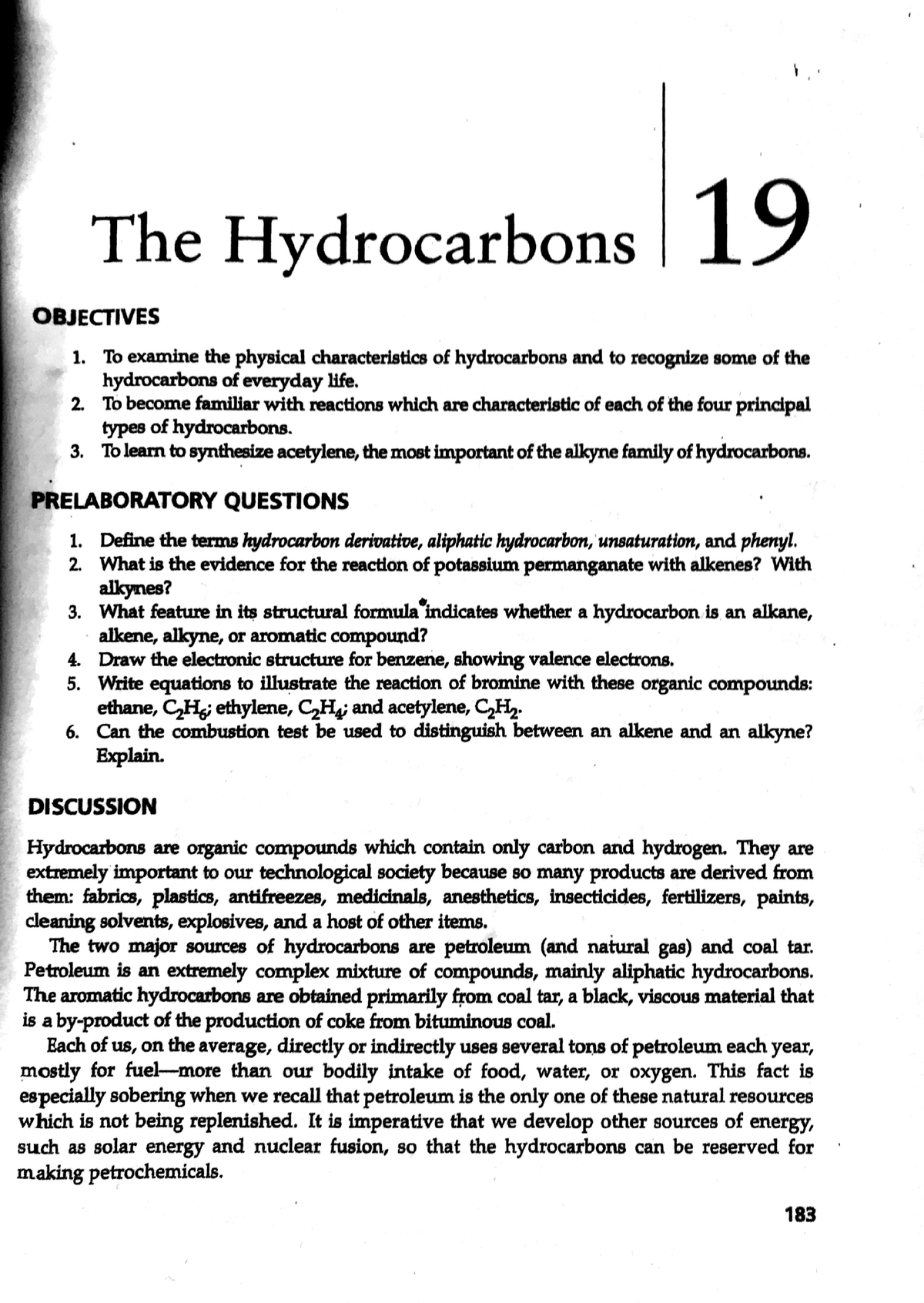 CHM18 Hydrocarbon Lab - Lab handout with instructions. - CHEM 230 - Studocu