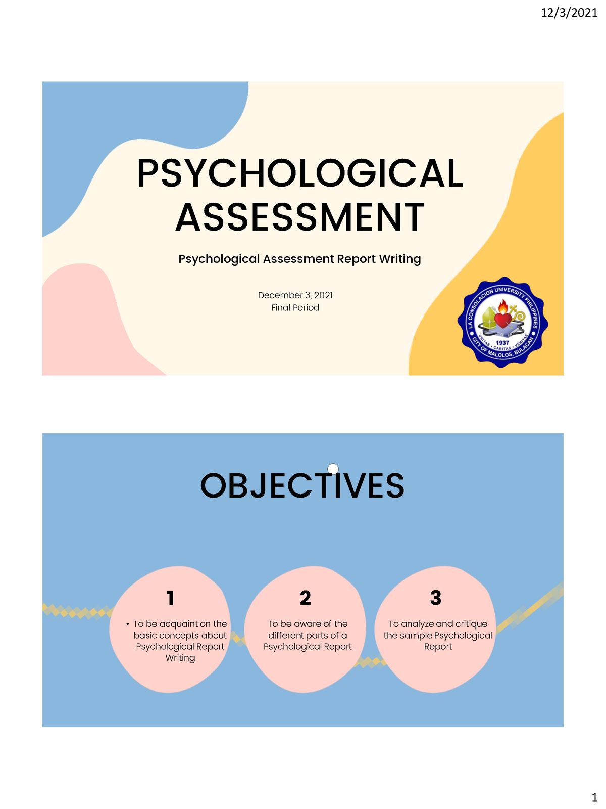 How to Write Psychological Assessment Report - PSYCHOLOGICAL ASSESSMENT ...