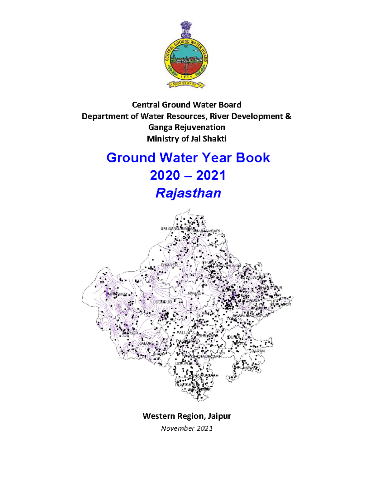 GW Year Book 202021Rajasthan Central Ground Water Board Department