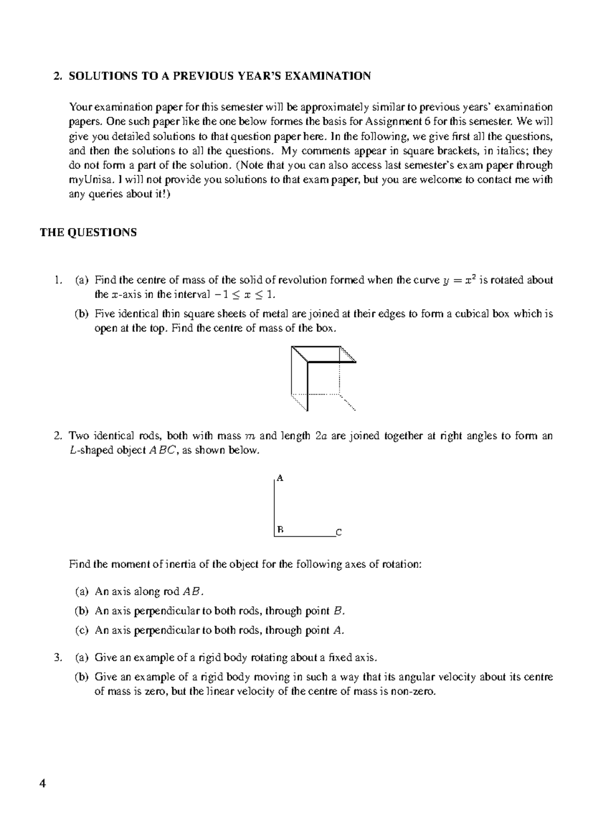 APM1612 2021 TL 205 0 - Ass6 Solutions - 2. SOLUTIONS TO A PREVIOUS ...