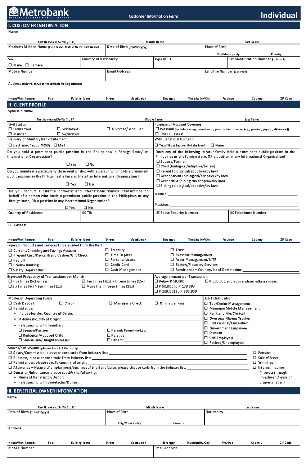 Customer Information and Data Consent Form - . Customer Information ...