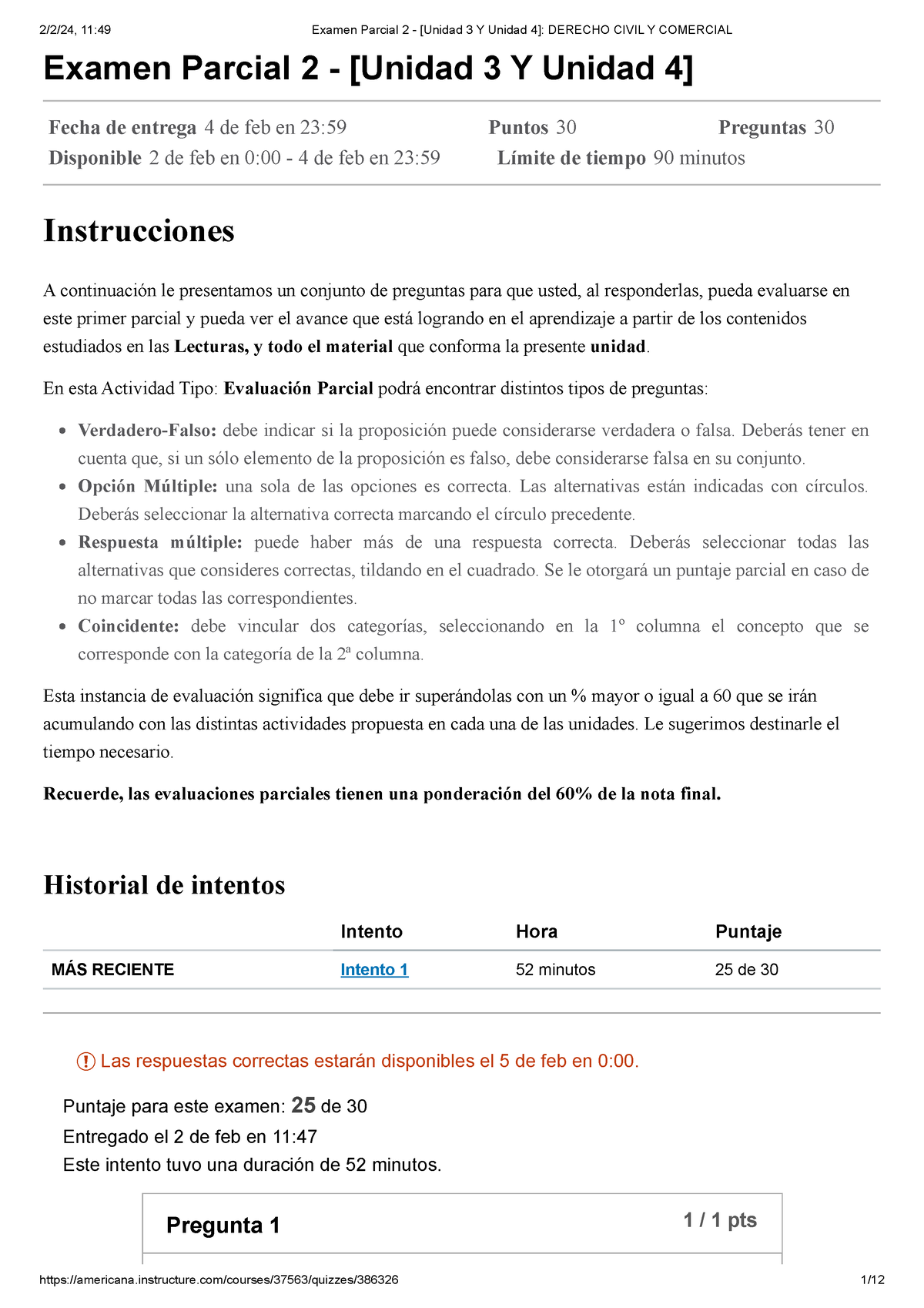 Examen Parcial 2 - [Unidad 3 Y Unidad 4] Derecho Civil Y Comercial ...