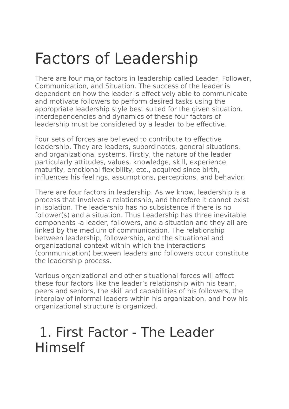 enlist-the-factors-influencing-group-leadership-factors-of-leadership