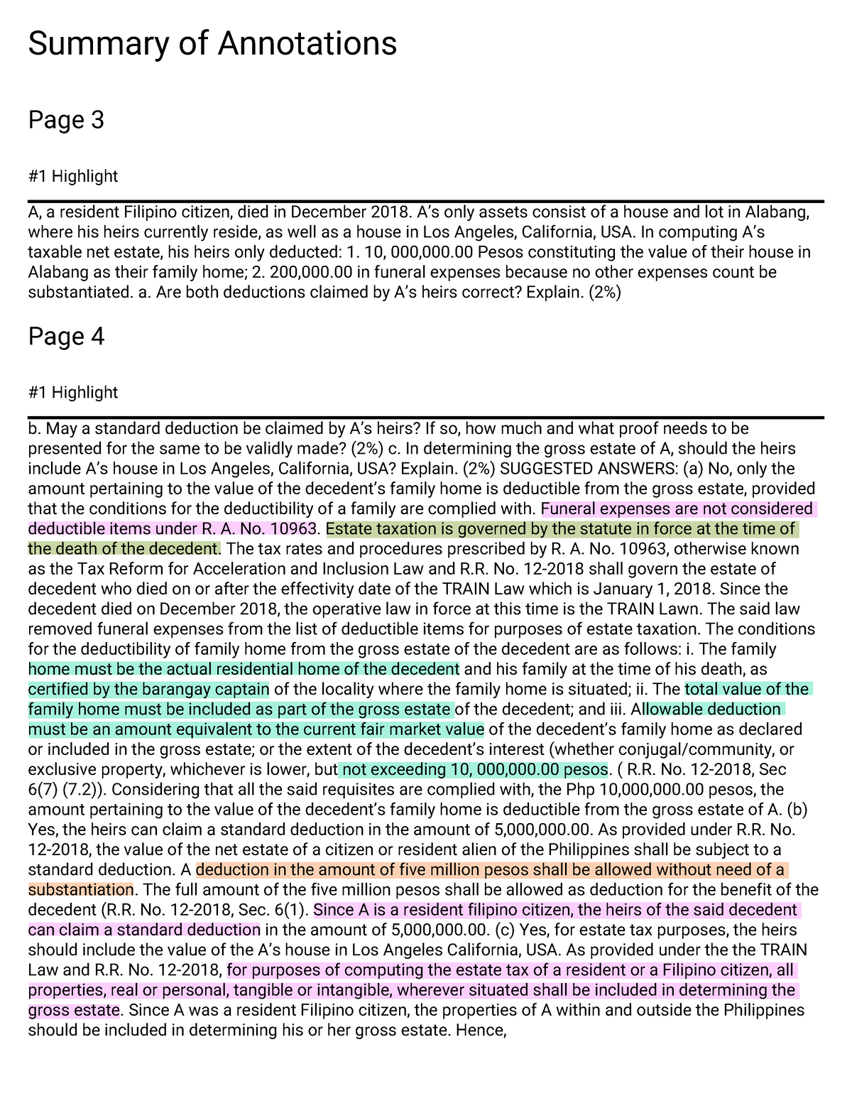 2014 2019 Taxation Law Bar Questions And Answers Annotations - Summary ...