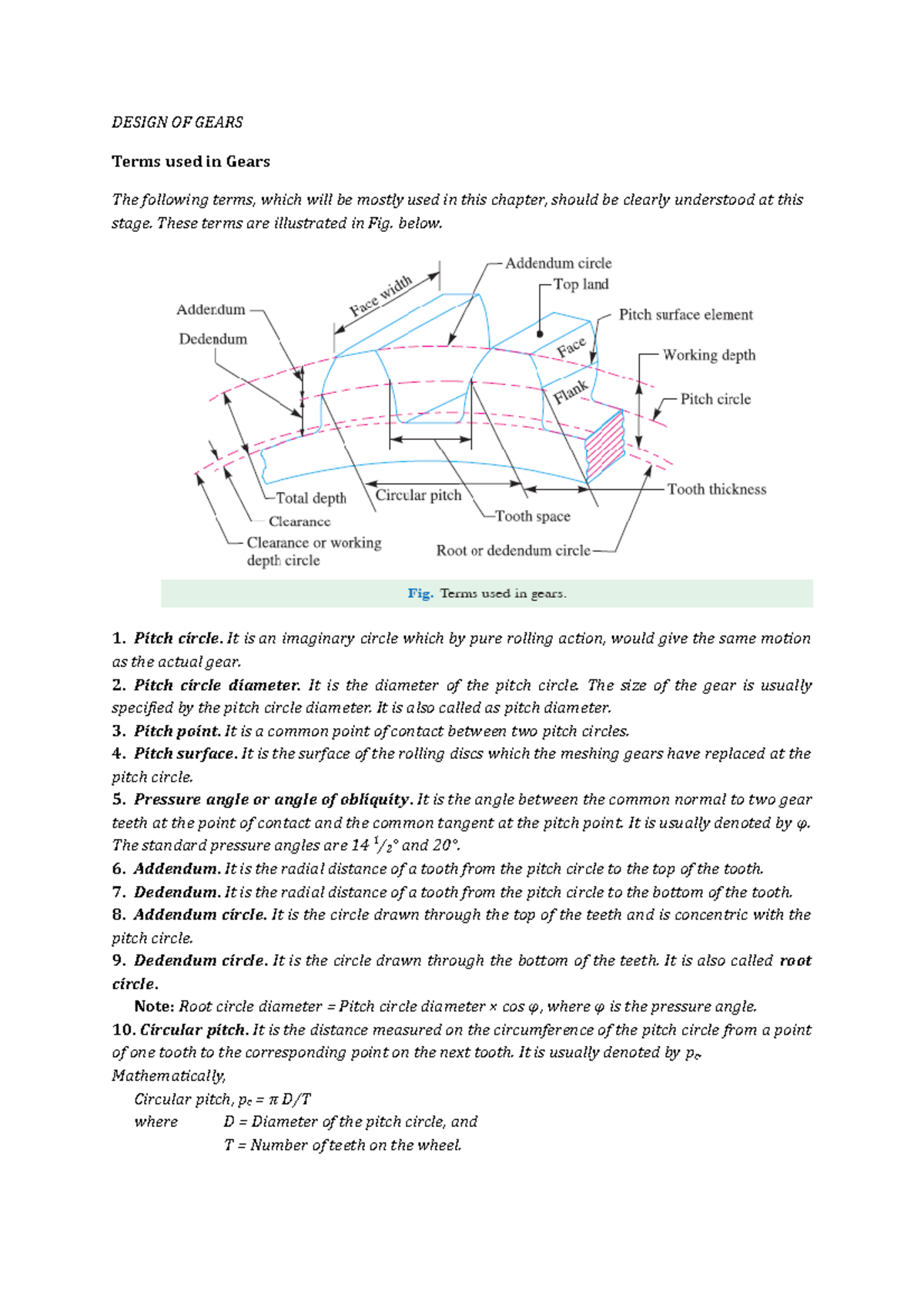 Topic 2 Design of Gears - transmission systems - Database Systems 1 ...