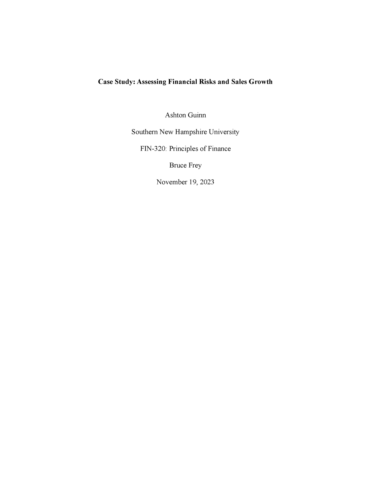 fin 320 module four case study guidelines and rubric