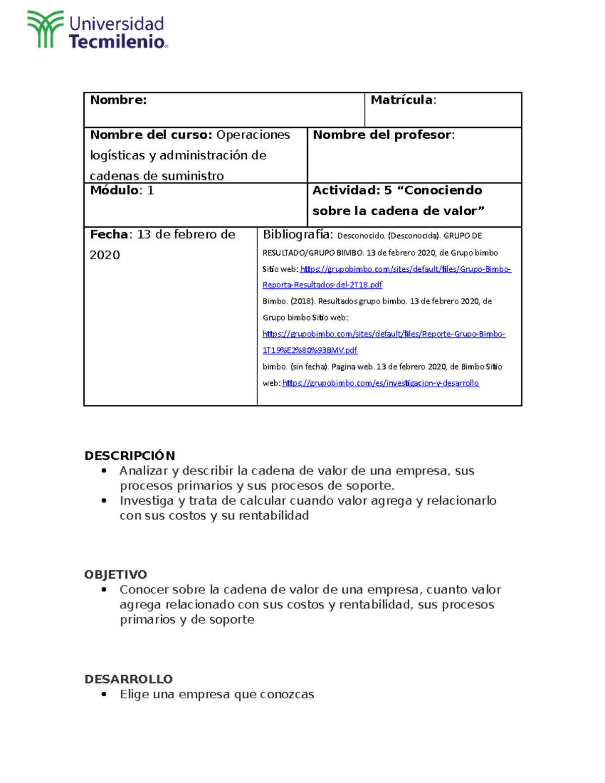 ACT5 Logistica Modulo 1 (Recuperado automáticamente) - Nombre ...