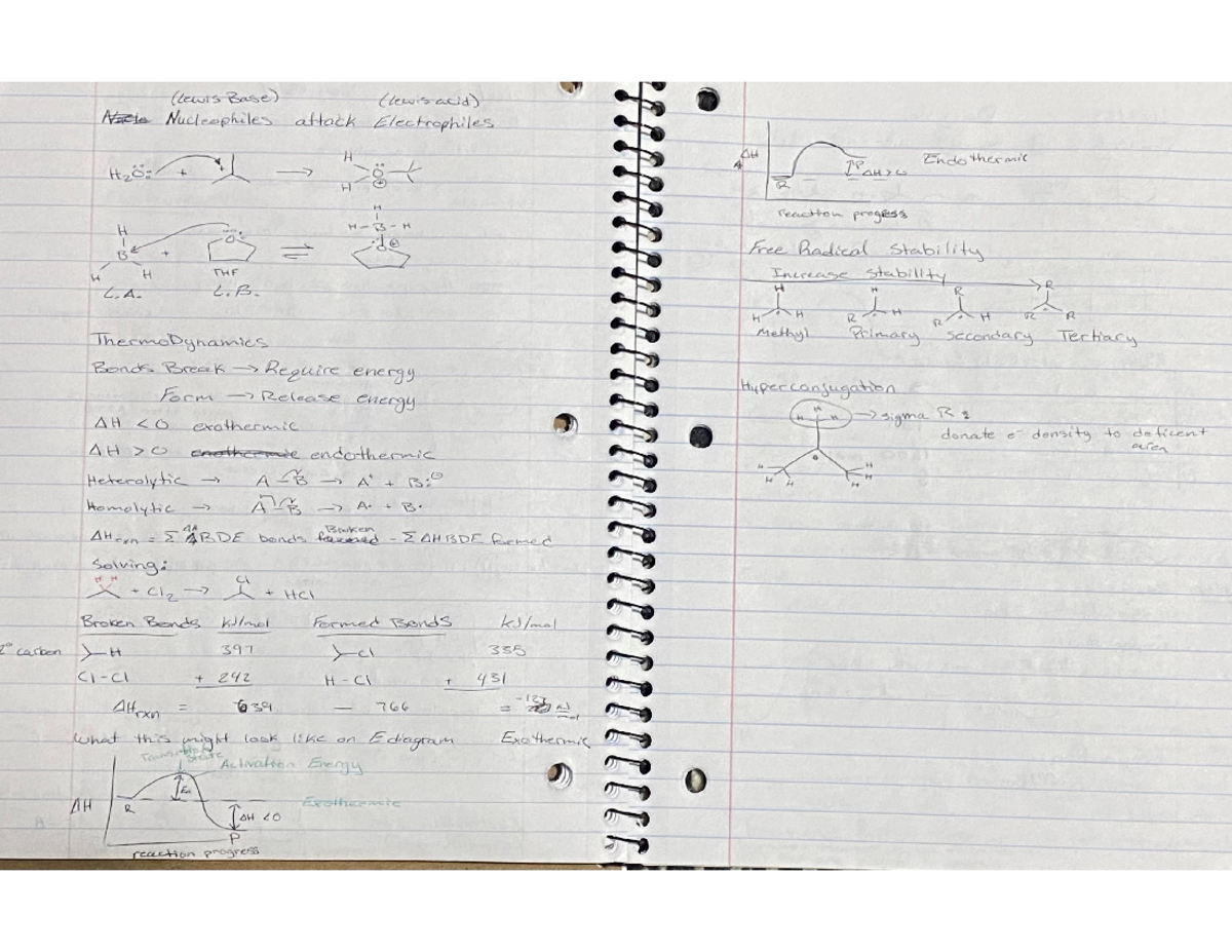 Thermodynamics - Dr. Vickery's Organic Chemistry 251 Lecture notes ...