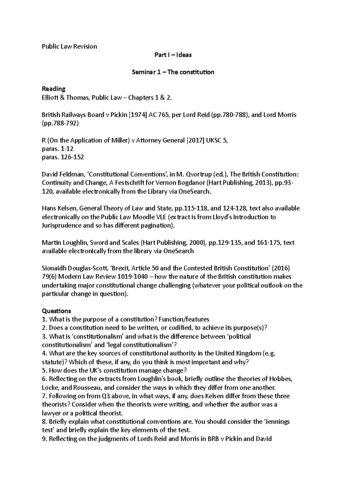 Public Law Revision British Railways Board