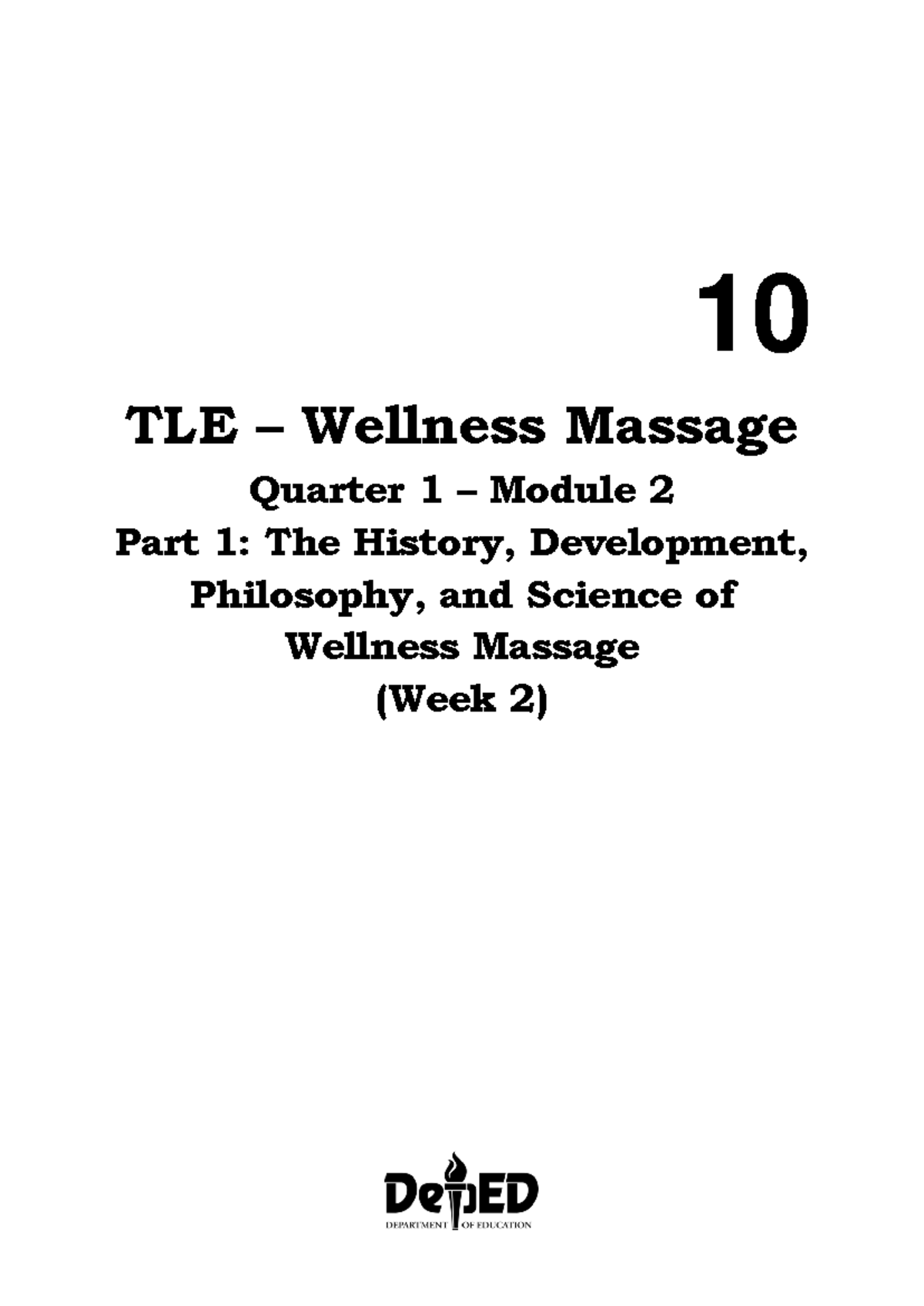 2 Q1 Tle Wellness Massage 10 Tle Wellness Massage Quarter 1