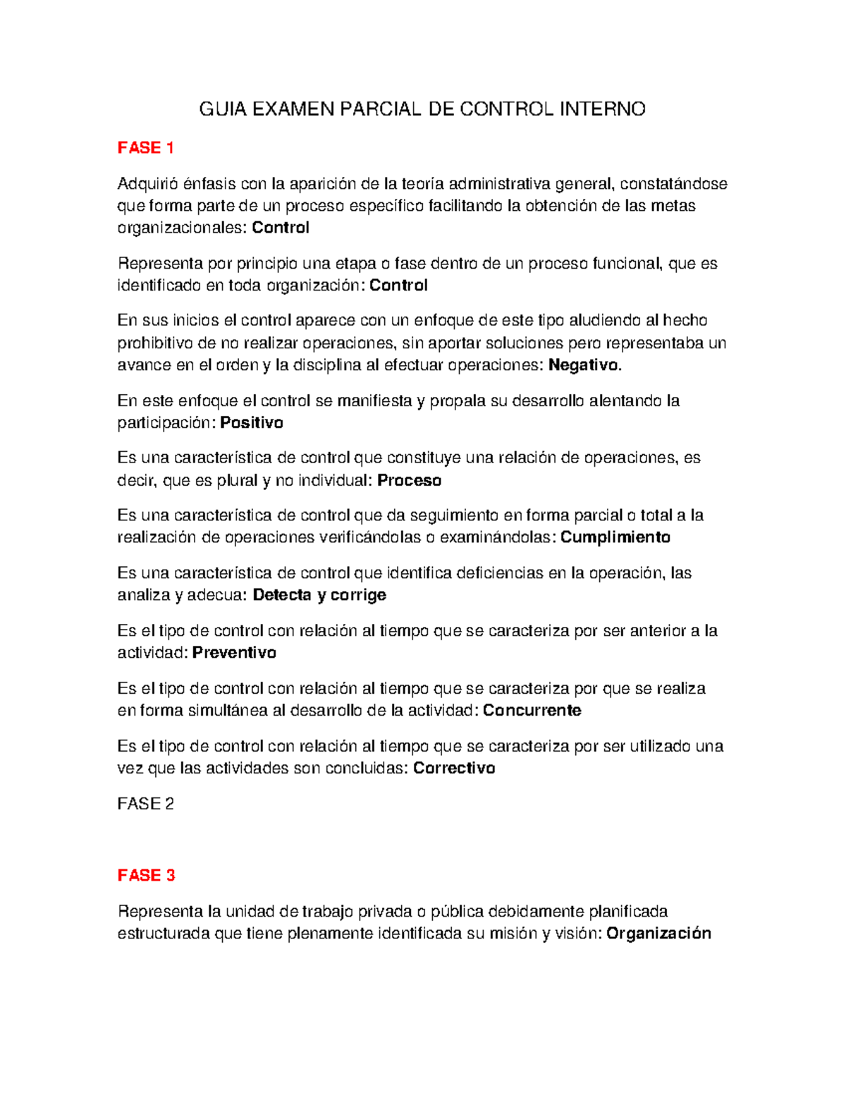 GUIA Examen Parcial DE Control Interno - GUIA EXAMEN PARCIAL DE CONTROL ...