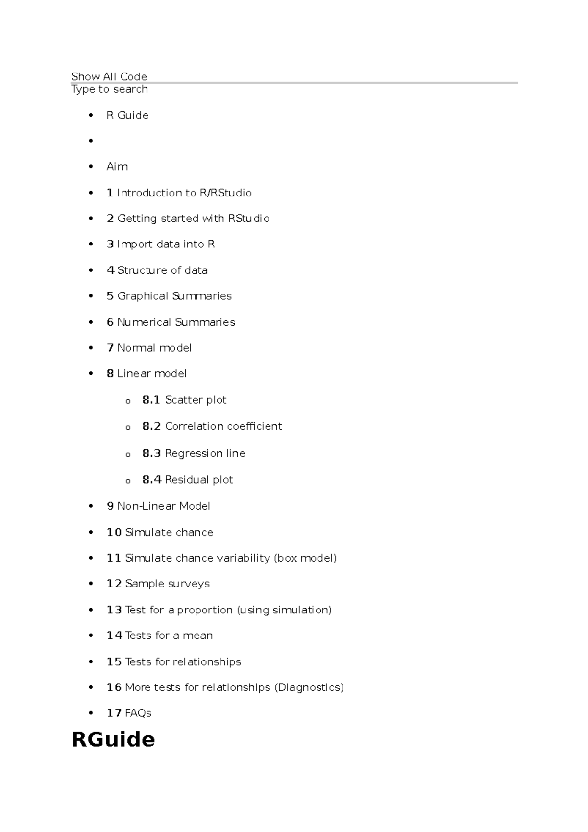 Chapter 8 Linear model RGuide - Show All Code Type to search R Guide ...