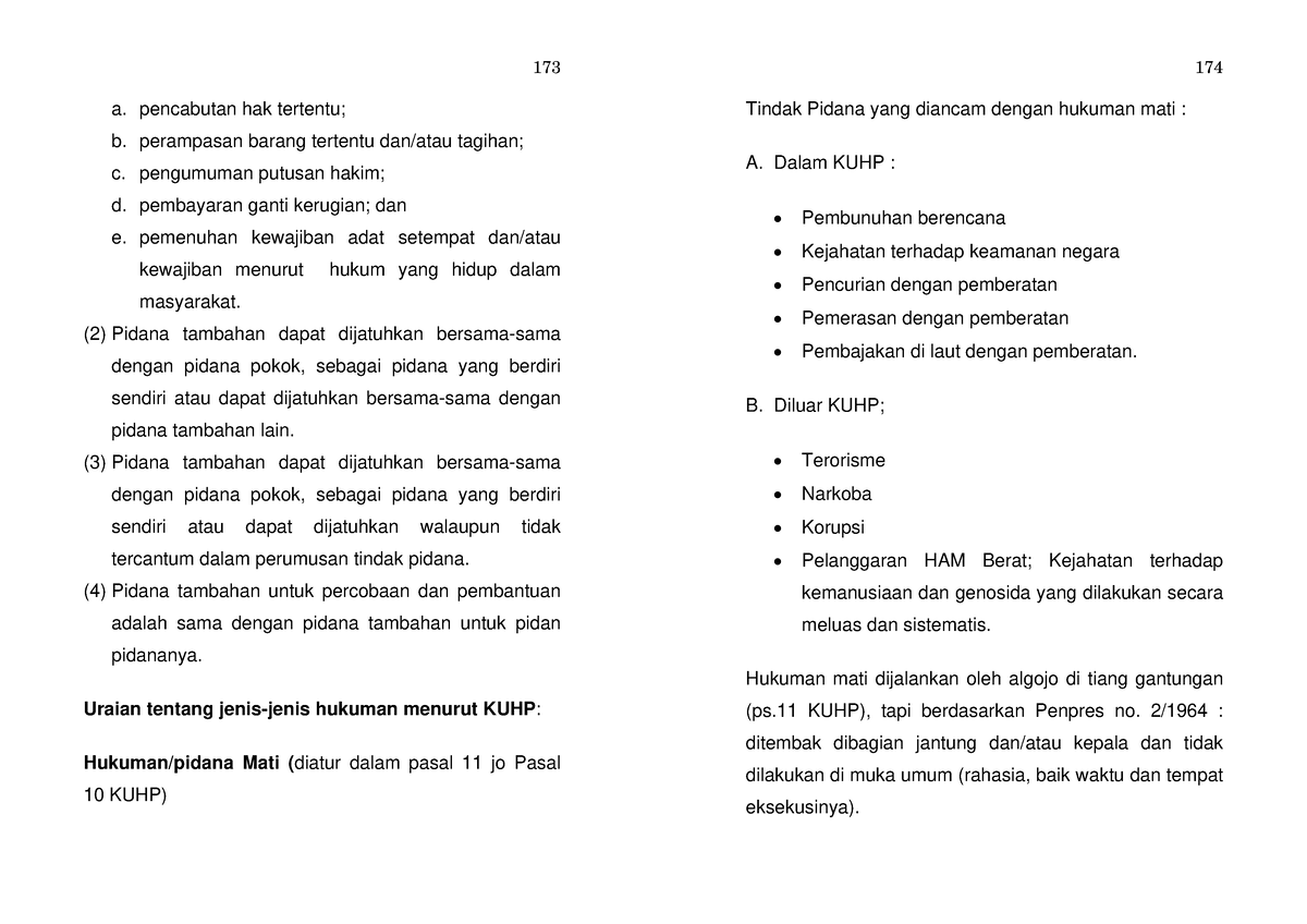 Asas Asas Hukum Pidana EBook-87 - 173 A. Pencabutan Hak Tertentu; B ...