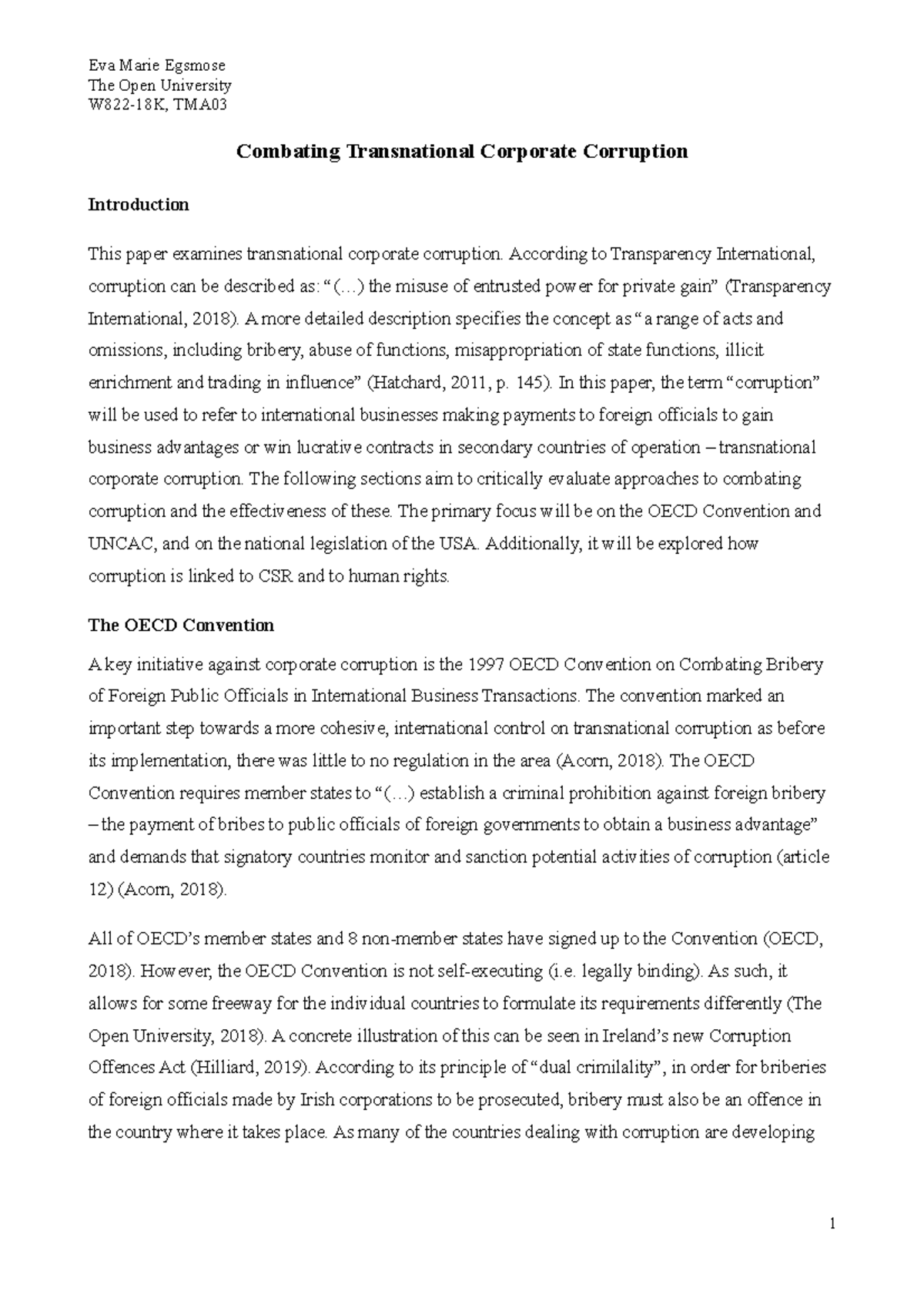 TMA03 For Winter 18 - The Open University W822-18K, TMA Combating ...