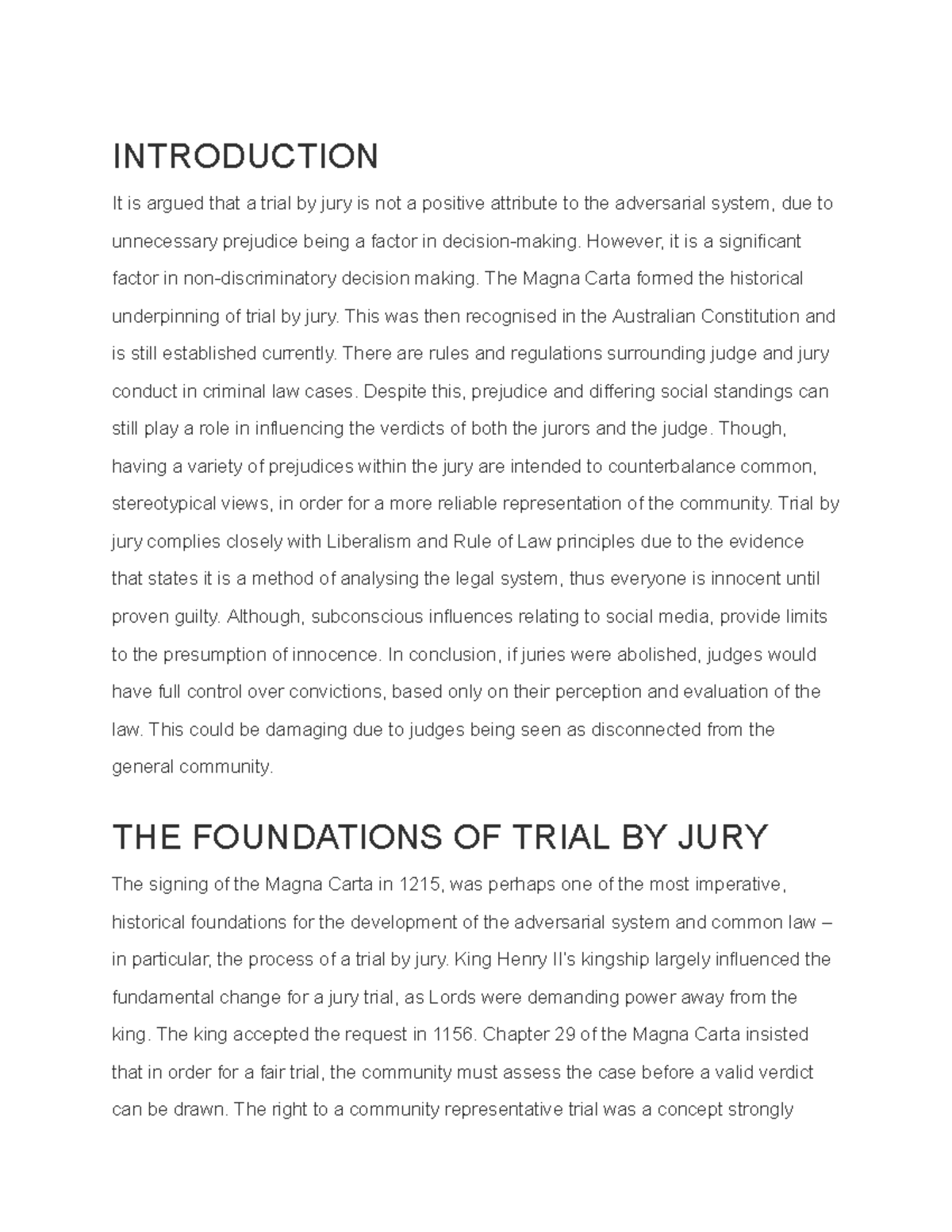 is-trial-by-jury-necessary-to-our-legal-system-introduction-it-is-argued-that-a-trial-by-jury