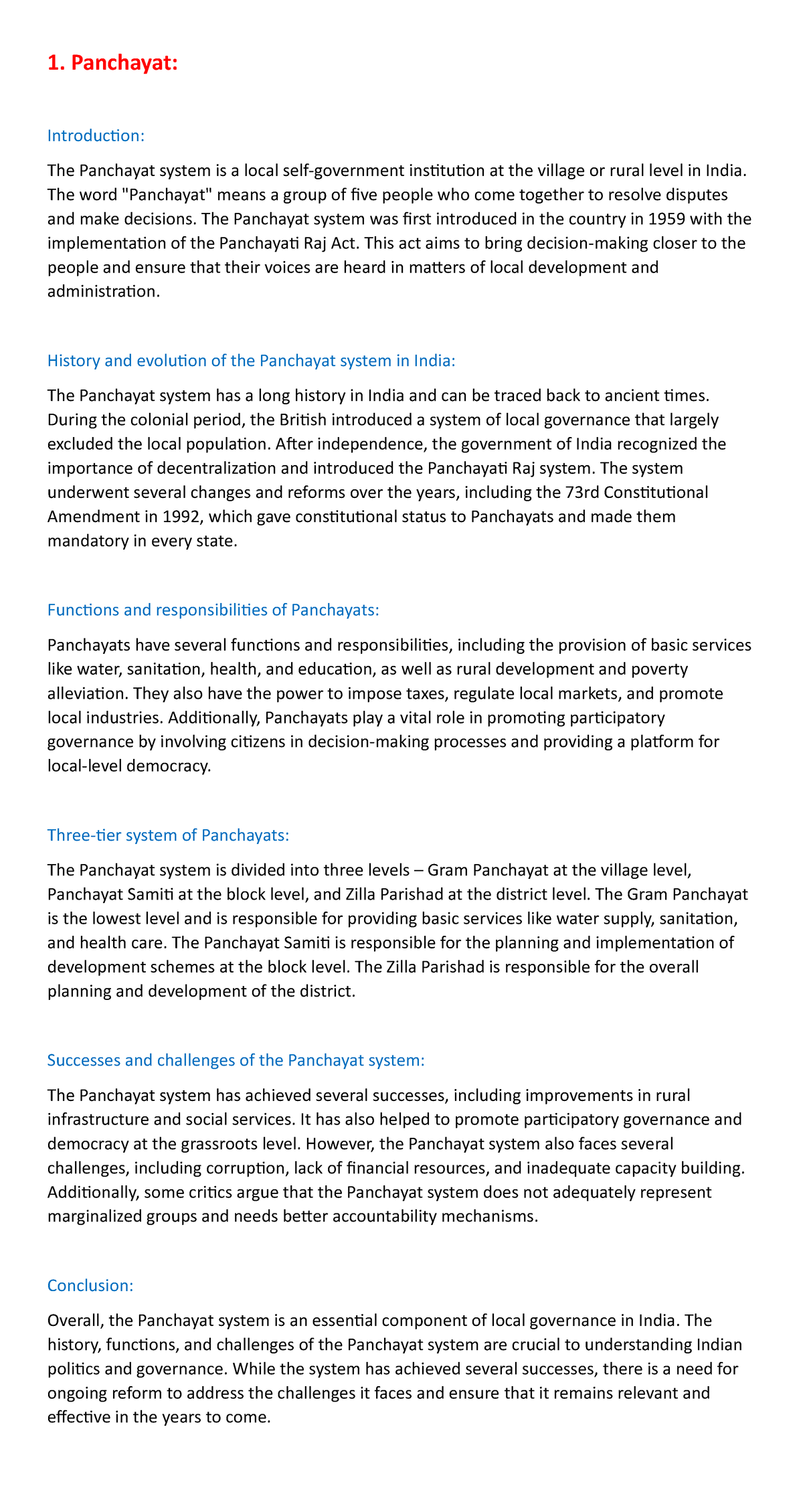 constitutions-of-india-1-panchayat-introduction-the-panchayat