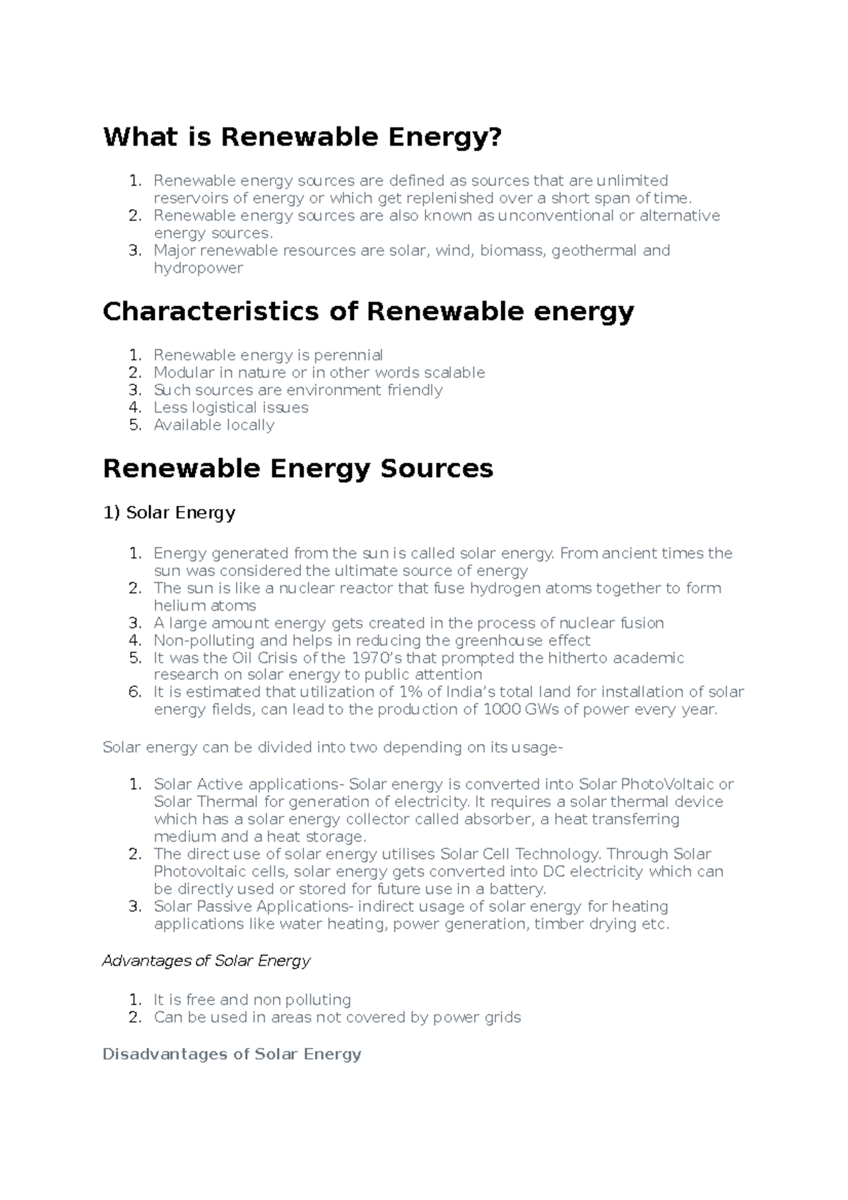 What is Renewable Energy - Renewable energy sources are defined as ...