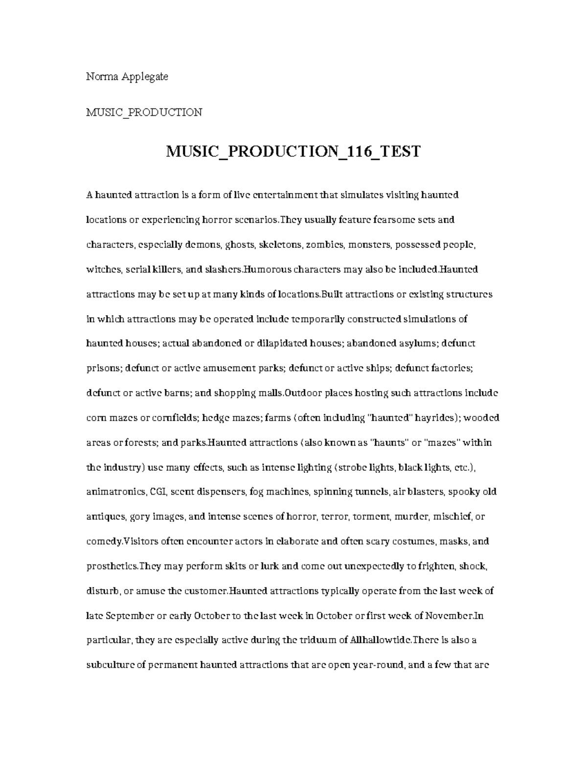 Music Production 116 TEST - Norma Applegate MUSIC_PRODUCTION MUSIC ...