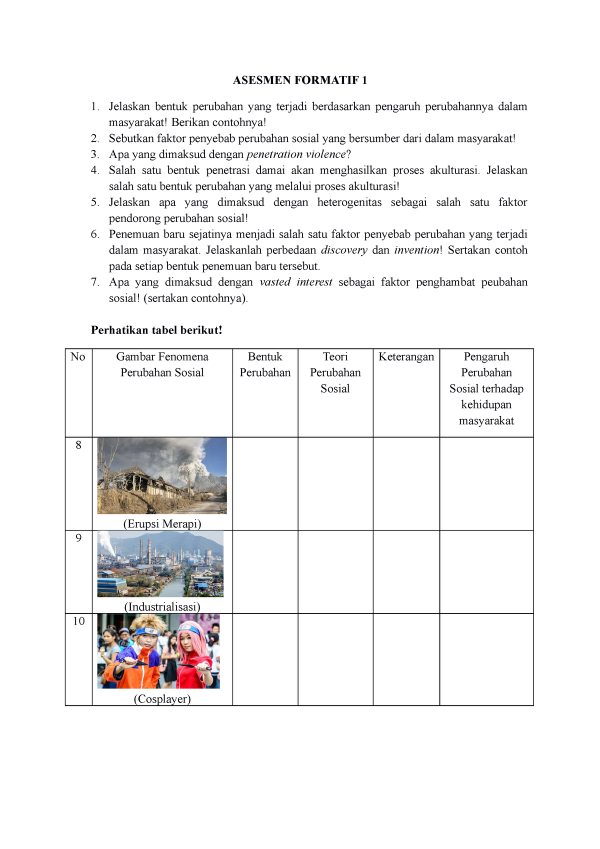 Asesmen Formatif 1 Kelas X - ASESMEN FORMATIF 1 Jelaskan Bentuk ...