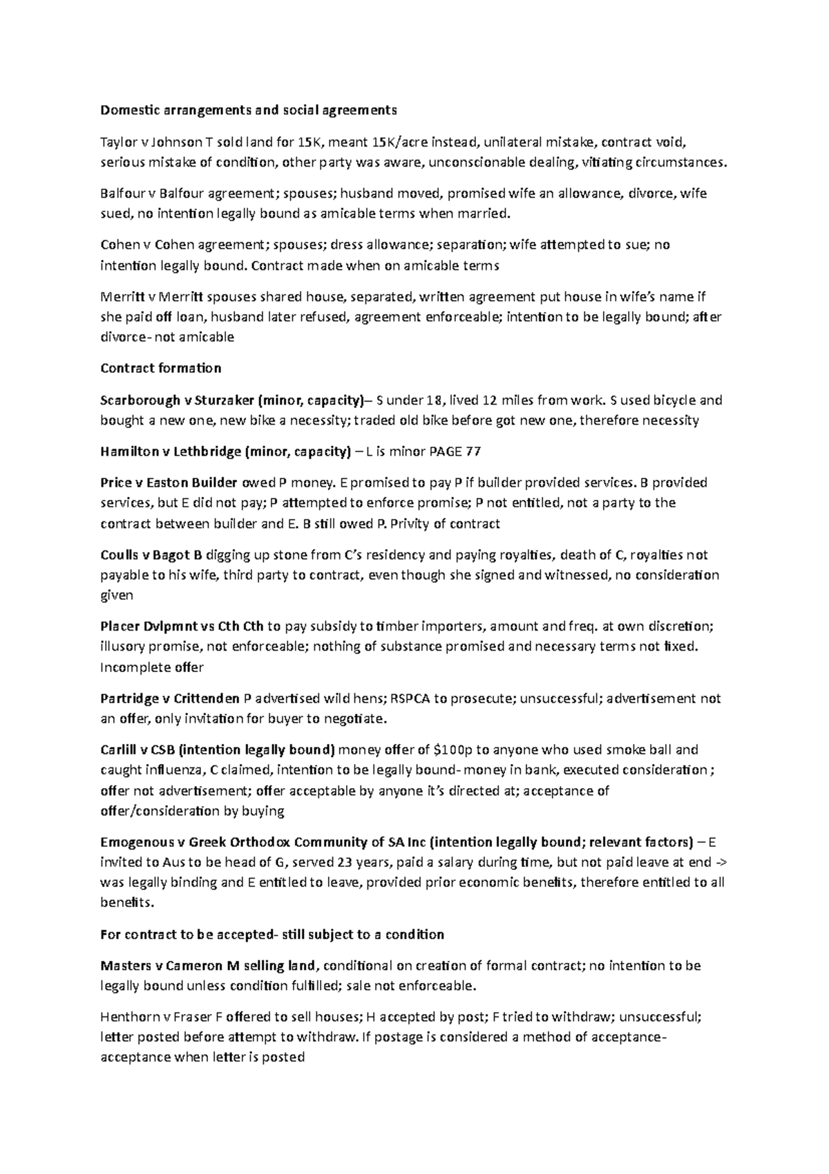 Case studies for whole semester - Domestic arrangements and social ...