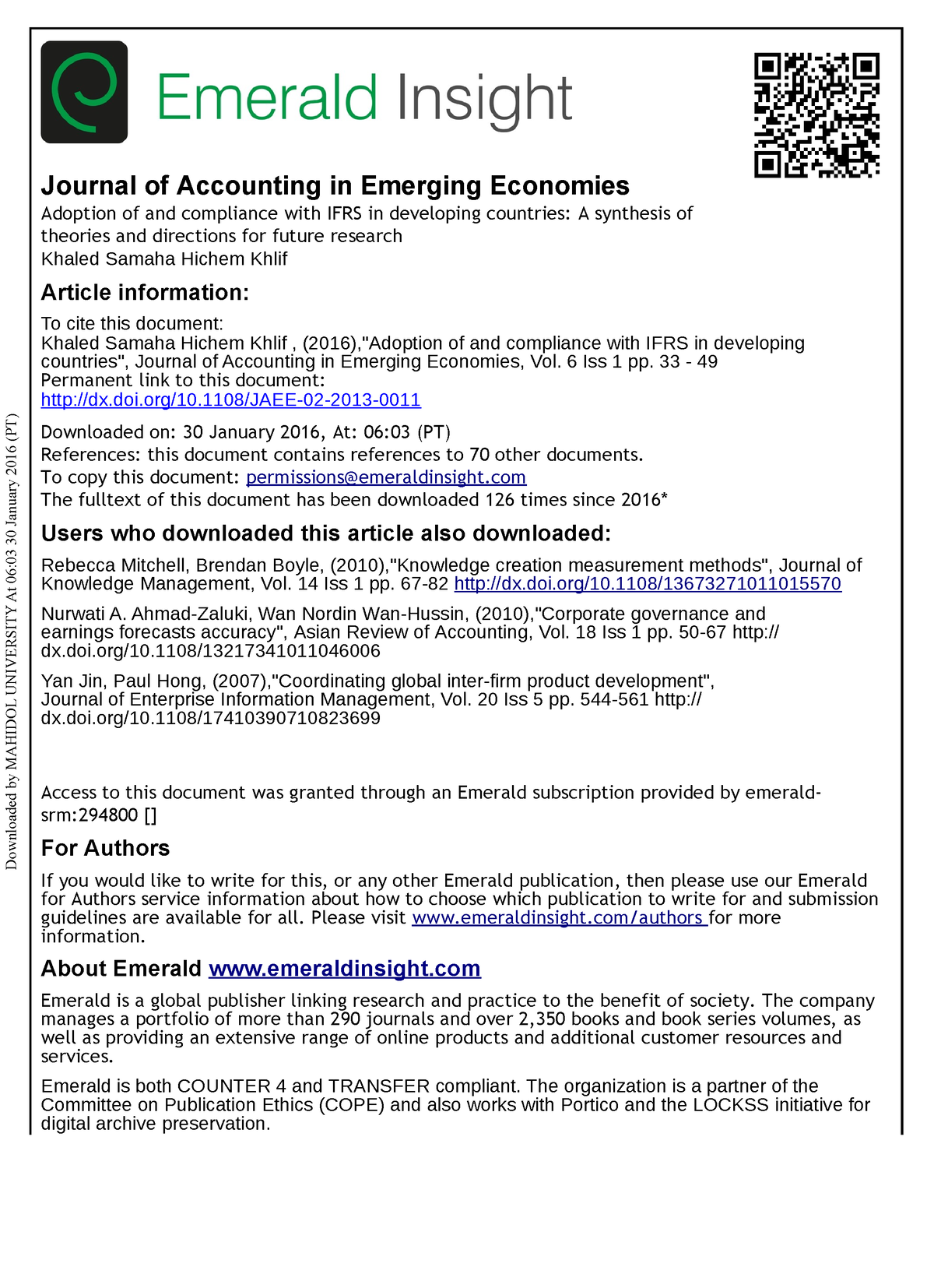 Ly Thuyet Nen Lý Thuyết Nền Journal Of Accounting In Emerging