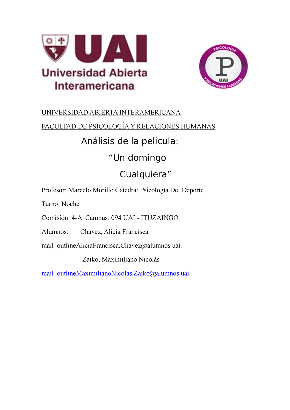 Universidad Abierta Interamerican 1 Psicodepo - UNIVERSIDAD ABIERTA ...