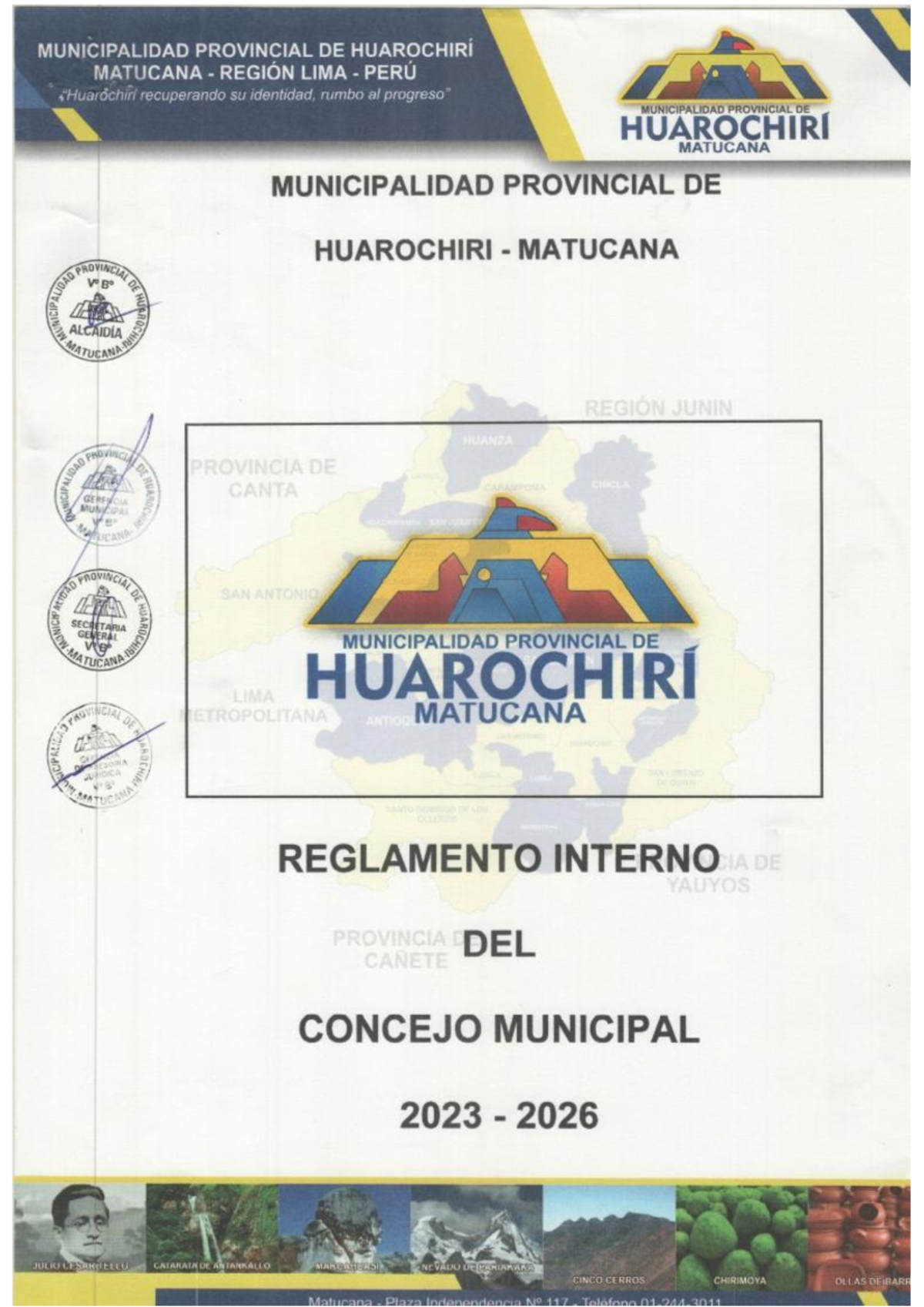 Reglamento Interno Del Concejo Municipal 2023 - 2026 Proyecto - Derecho ...