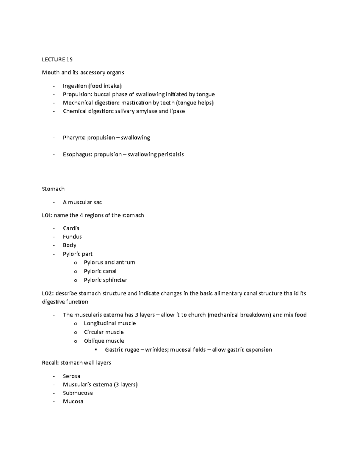 Lecture 19 digestive system ii - LECTURE 19 Mouth and its accessory ...