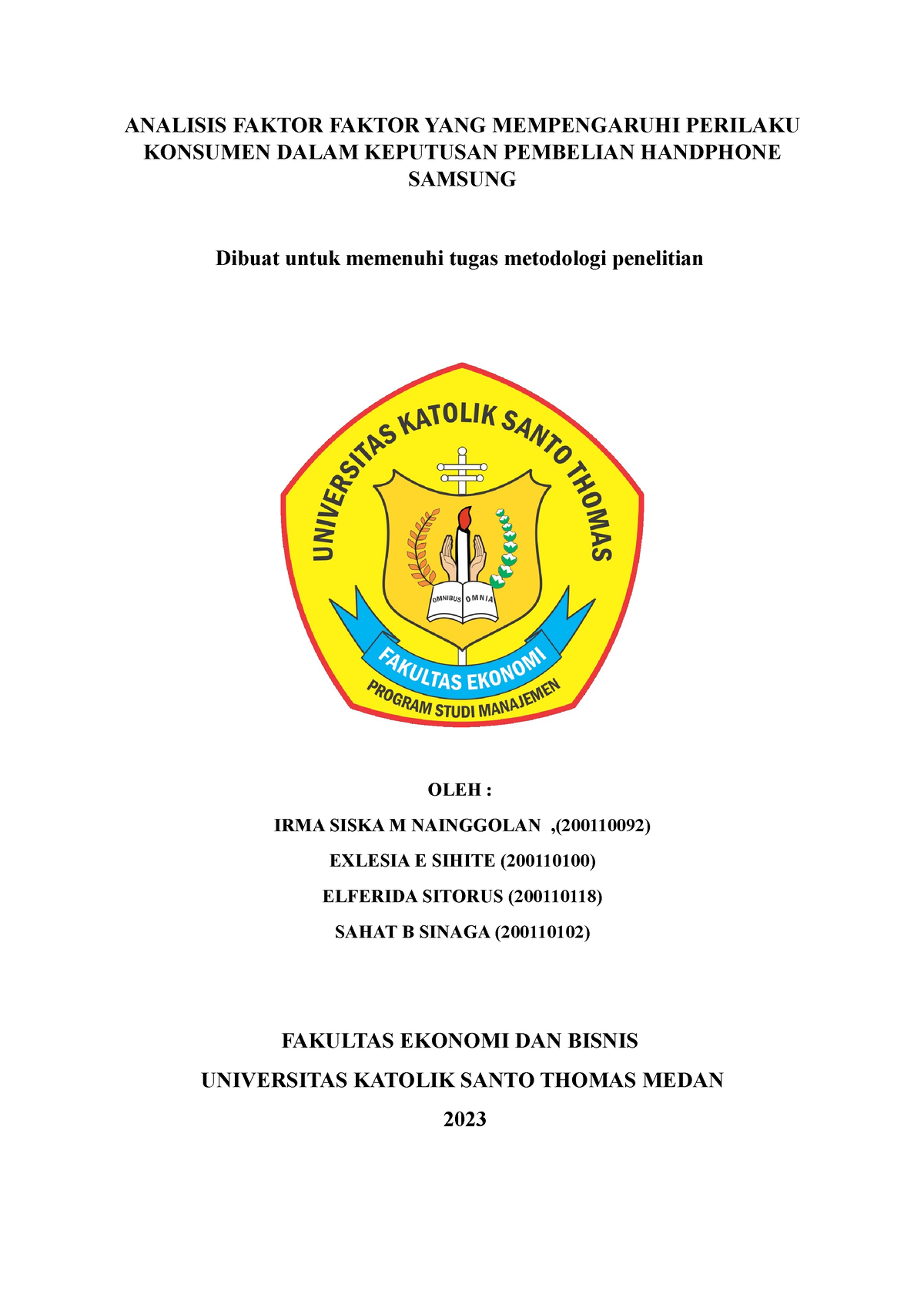 Analisis Faktor Faktor YANG Mempengaruhi Perilaku Konsumen Dalam ...