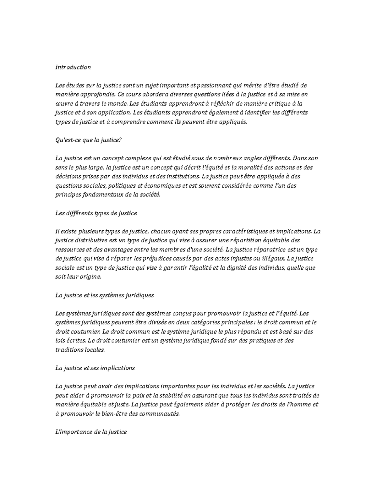 Justice Studies Study Notes - Introduction Les études sur la justice ...