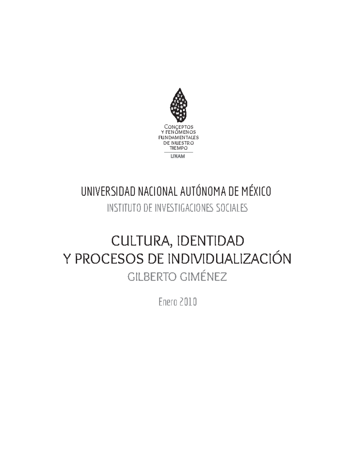 1 Cultura Identidad Conceptos Y Fenómenos Fundamentales De Nuestro